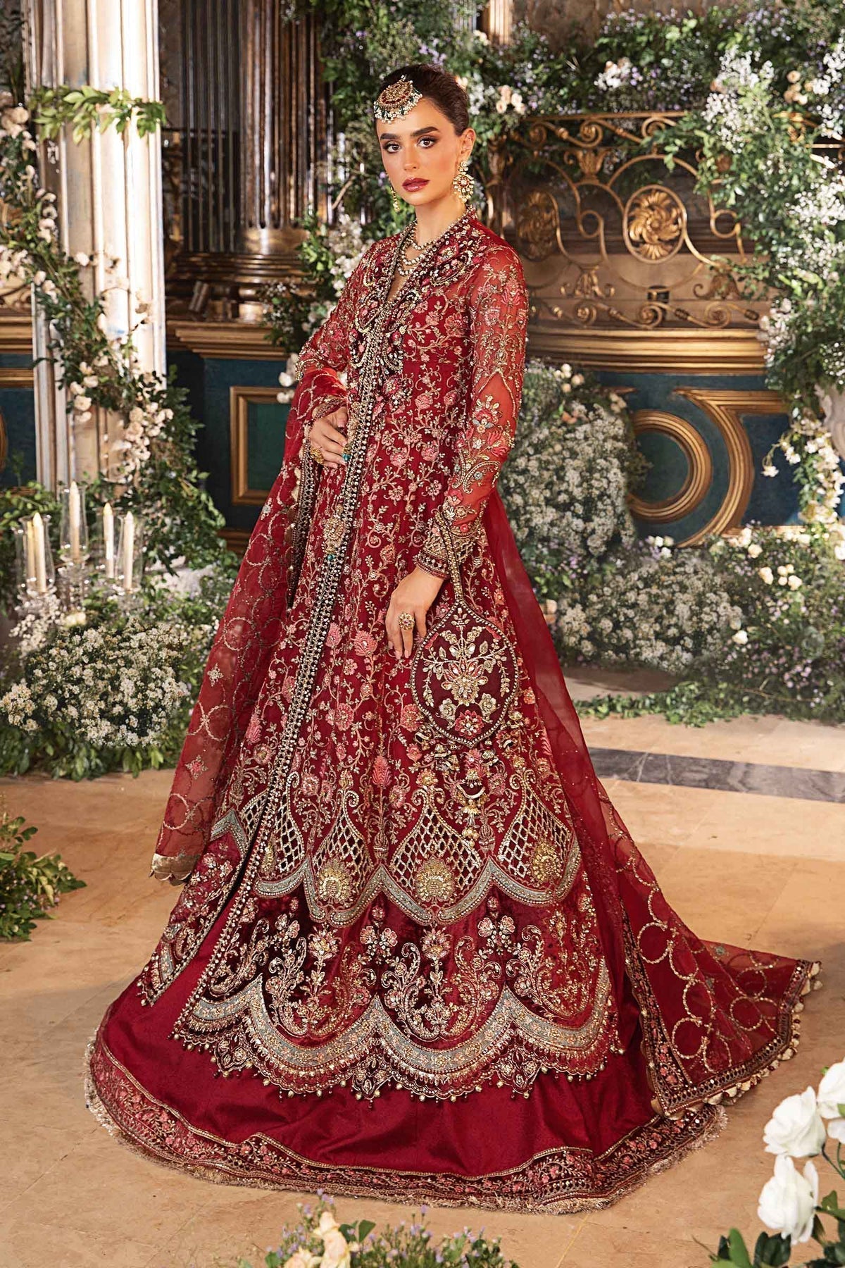 Maria B | Mbroidered Formals 24 | Organza Suit | BD-2908 - by - Libasekhas UK - Registered Vendor of : Maria B - 100% Original Designer Dresss