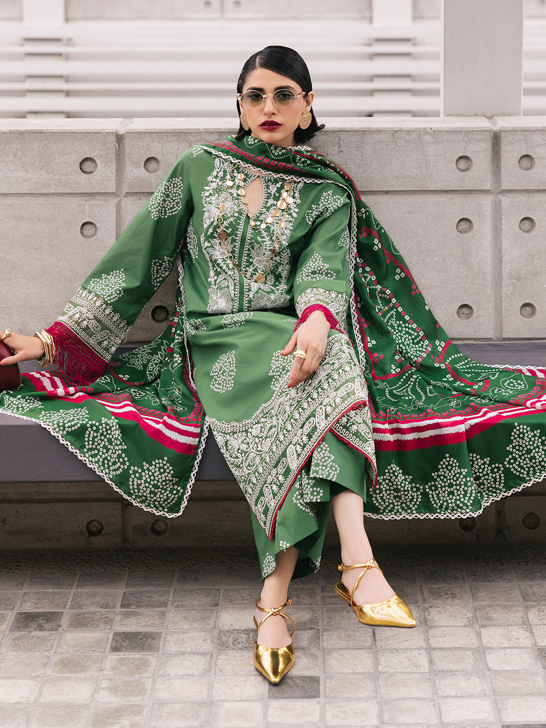 Mahnur | Broadway Luxury Lawn 25 | Sagebloom - by - Libasekhas UK - Registered Vendor of : Mahnur - 100% Original Designer Dresss