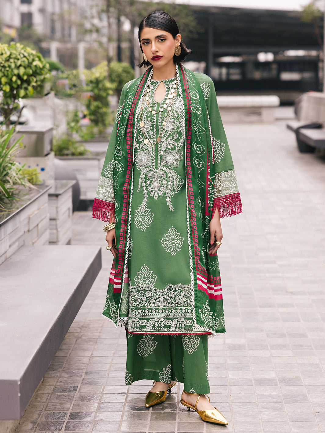 Mahnur | Broadway Luxury Lawn 25 | Sagebloom - by - Libasekhas UK - Registered Vendor of : Mahnur - 100% Original Designer Dresss