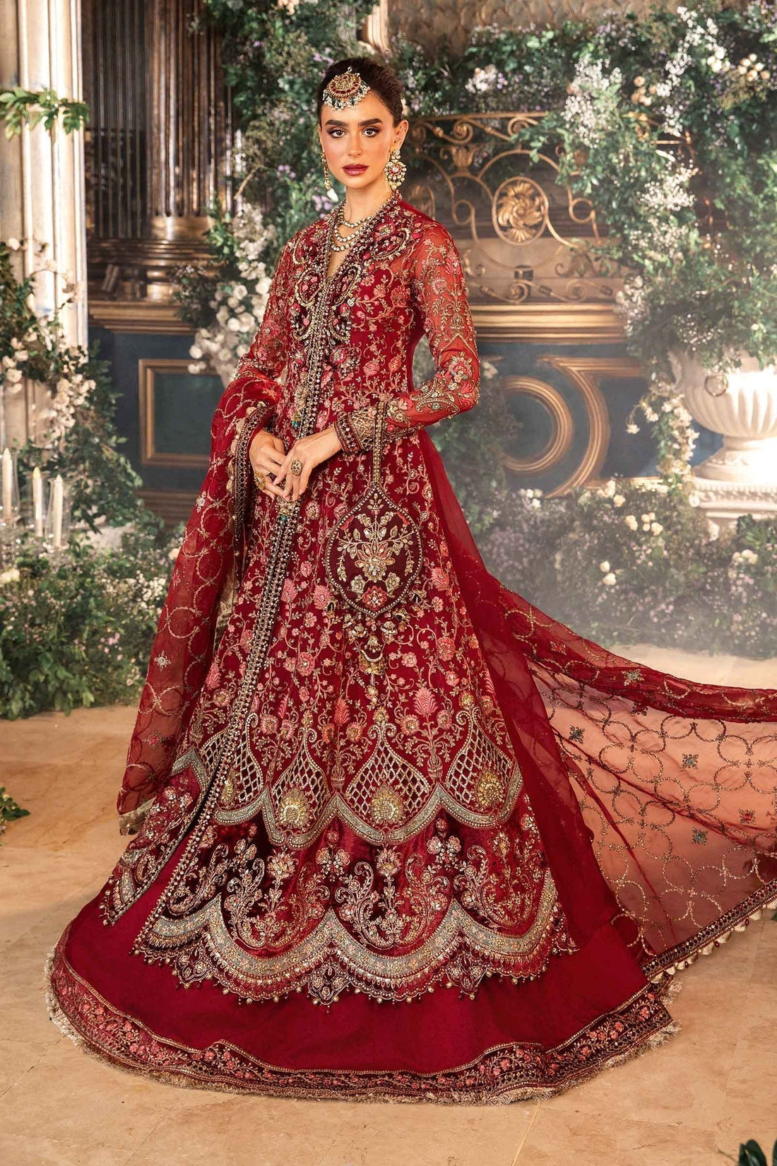 Maria B | Mbroidered Formals 24 | Organza Suit | BD-2908 - by - Libasekhas UK - Registered Vendor of : Maria B - 100% Original Designer Dresss