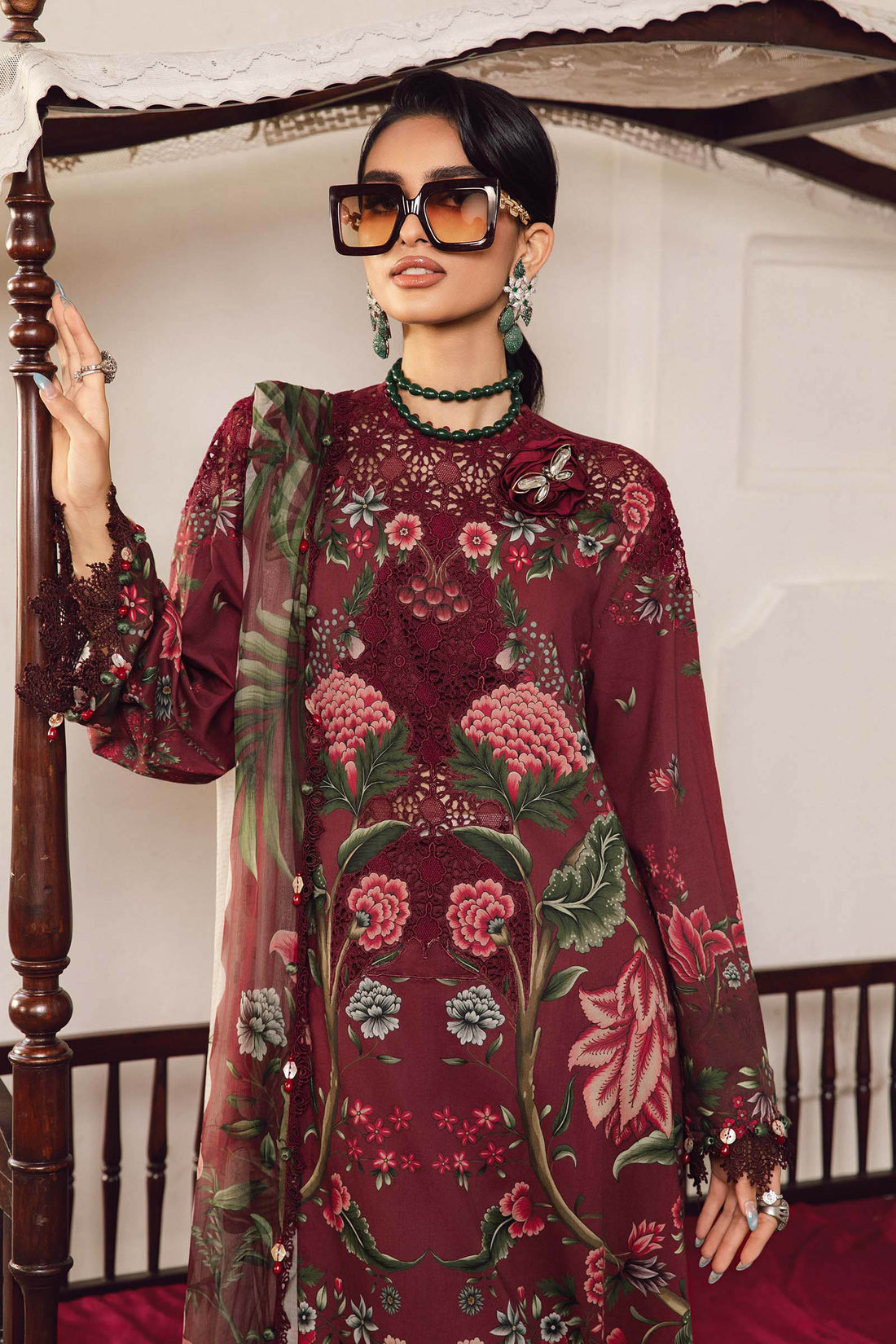 Maria B | M Prints Winter 25 | MPT-2709-A - by Libasekhas UK - Registered Vendor of : Maria B - 100% Original Designer Dress