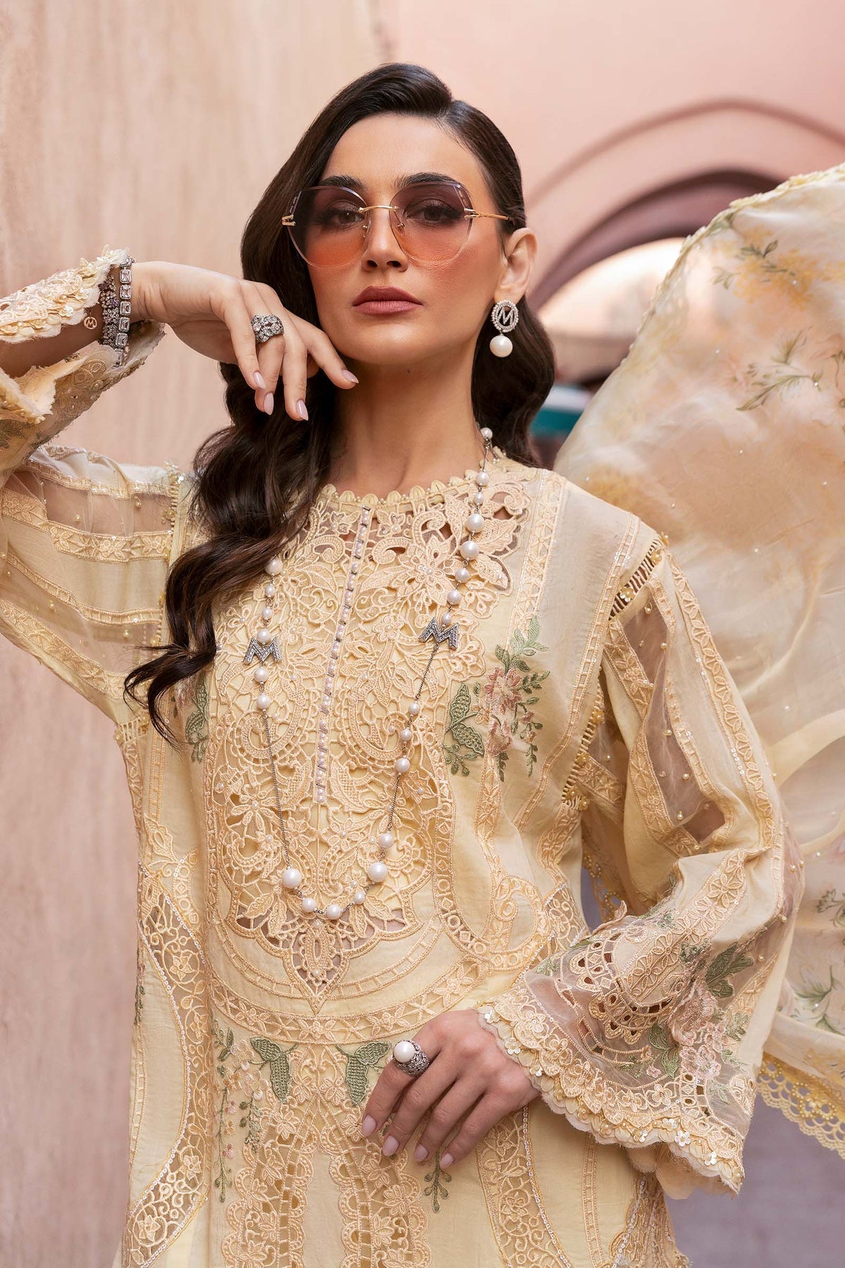 Maria B | Luxury Lawn 25 | D-2509-A - by - Libasekhas UK - Registered Vendor of : Maria B - 100% Original Designer Dresss