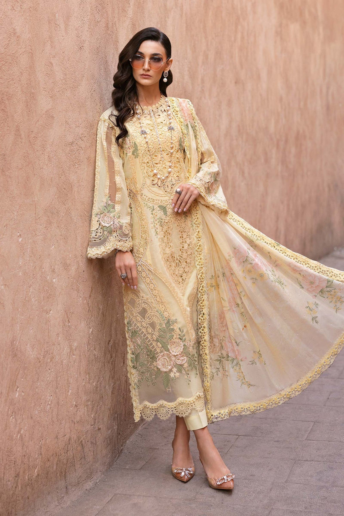 Maria B | Luxury Lawn 25 | D-2509-A - by - Libasekhas UK - Registered Vendor of : Maria B - 100% Original Designer Dresss
