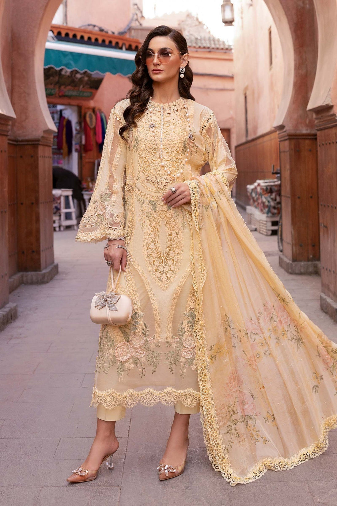 Maria B | Luxury Lawn 25 | D-2509-A - by - Libasekhas UK - Registered Vendor of : Maria B - 100% Original Designer Dresss