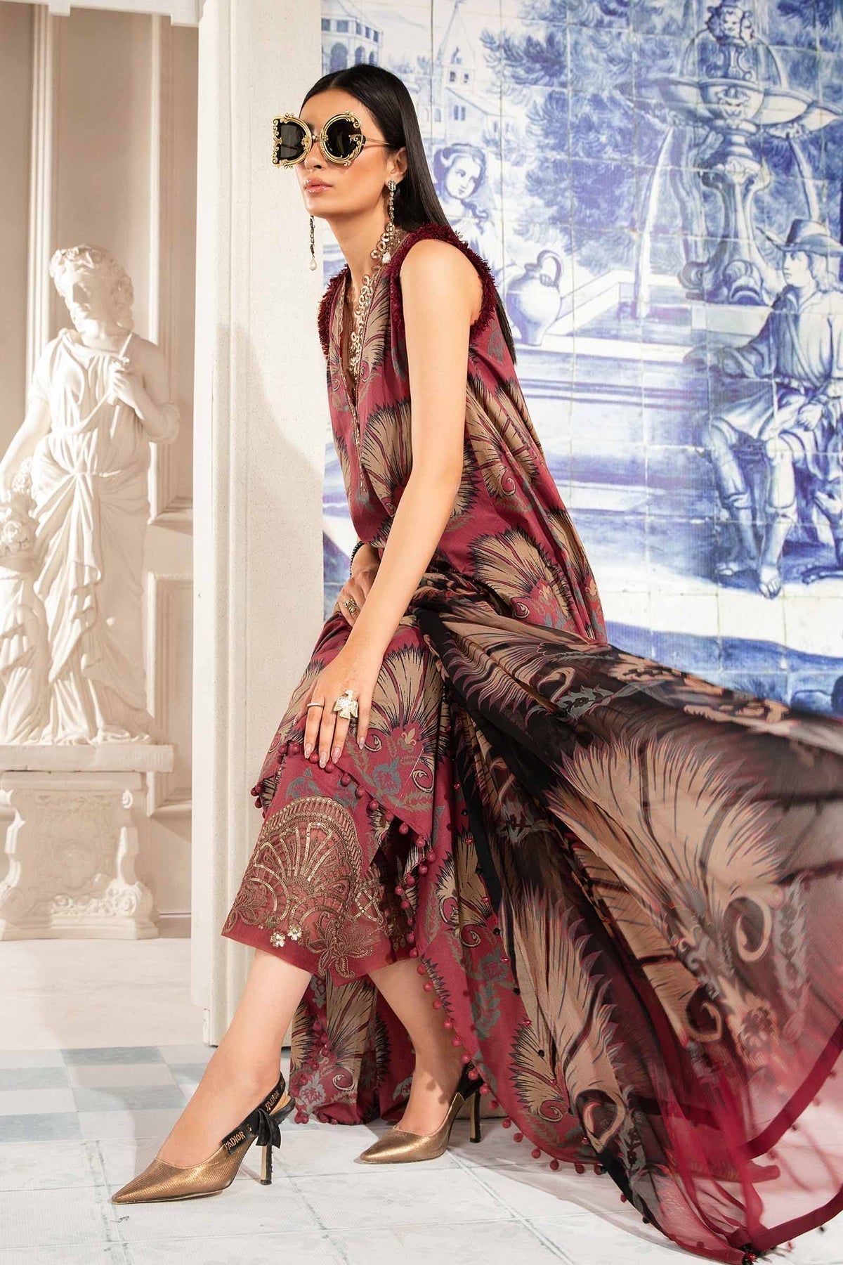 Maria.B | M Print Eid Edit | MPT-2209-B - by - Libasekhas UK - Registered Vendor of : Maria B - 100% Original Designer Dresss