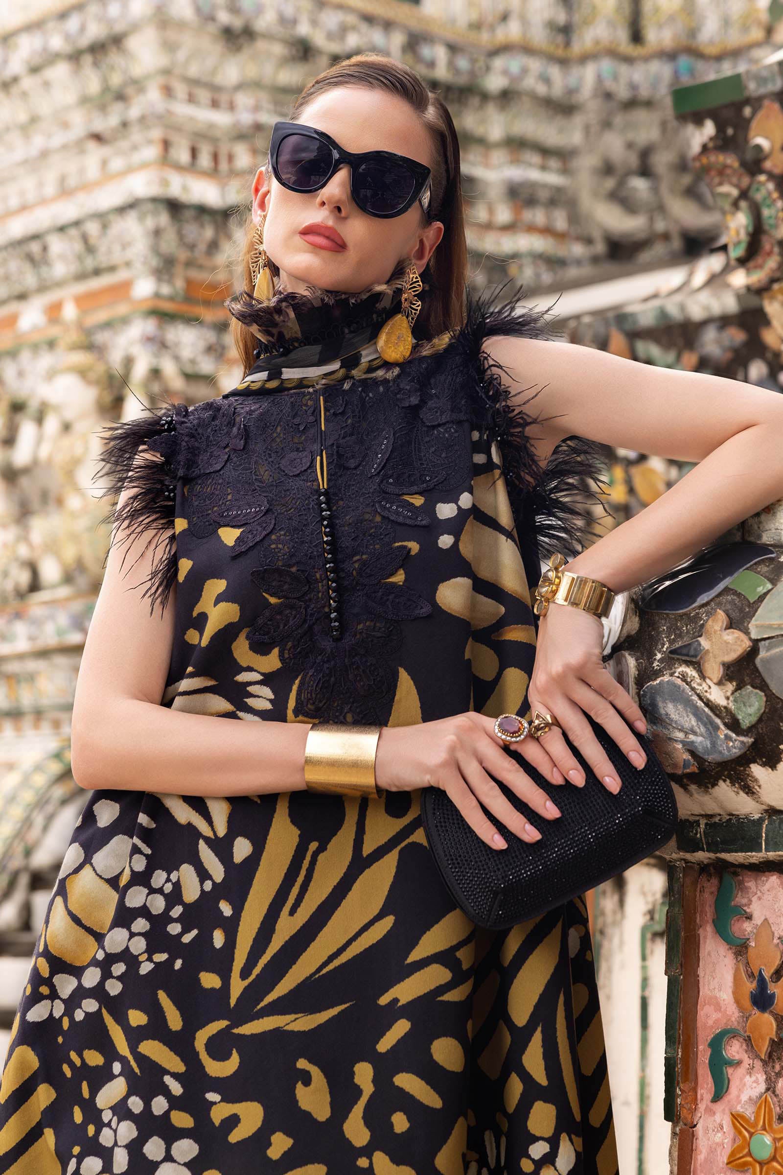 Maria B | M Prints Winter 25 | MPT-2809-B - by Libasekhas UK - Registered Vendor of : Maria B - 100% Original Designer Dress