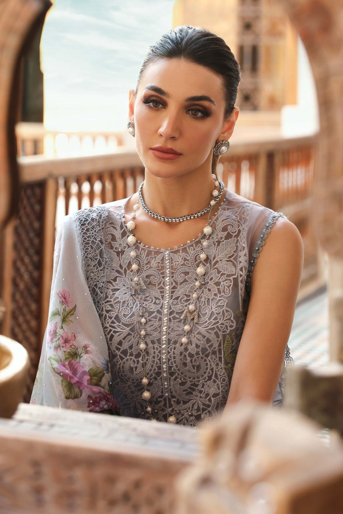 Maria B | Luxury Lawn 25 | D-2509-B - by - Libasekhas UK - Registered Vendor of : Maria B - 100% Original Designer Dresss