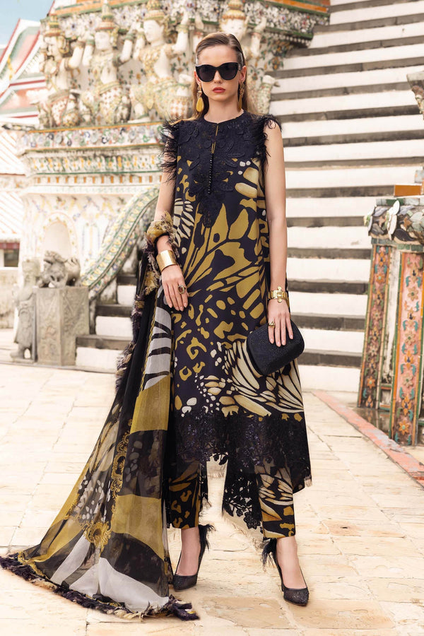 Maria B | M Prints Winter 25 | MPT-2809-B - by Libasekhas UK - Registered Vendor of : Maria B - 100% Original Designer Dress