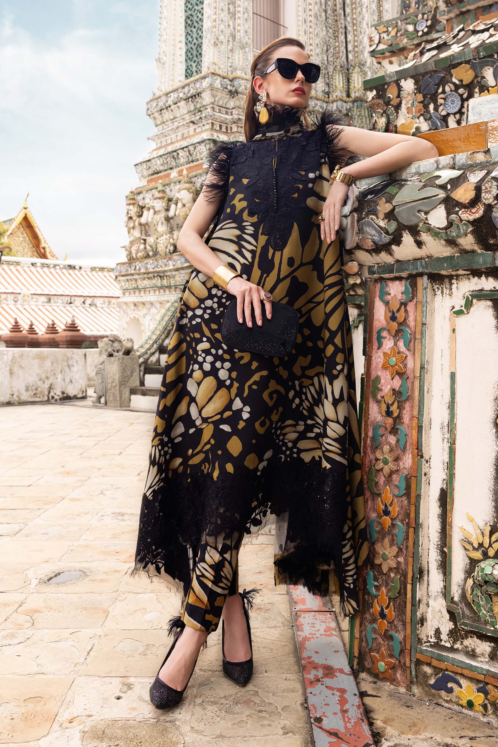 Maria B | M Prints Winter 25 | MPT-2809-B - by Libasekhas UK - Registered Vendor of : Maria B - 100% Original Designer Dress