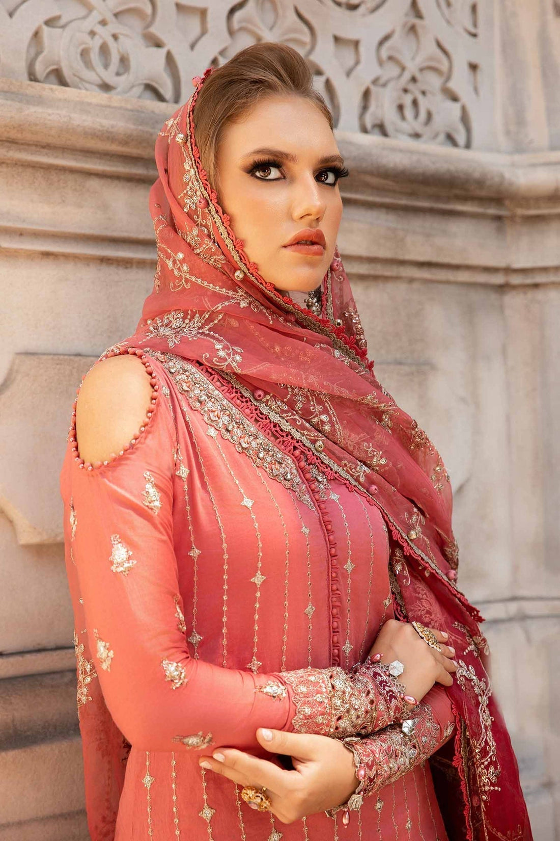 Maria B | Sateen Formals 24 | CST-809 - by - Libasekhas UK - Registered Vendor of : Maria B - 100% Original Designer Dresss