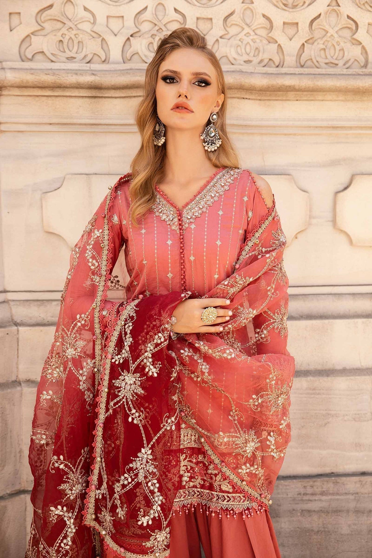 Maria B | Sateen Formals 24 | CST-809 - by - Libasekhas UK - Registered Vendor of : Maria B - 100% Original Designer Dresss
