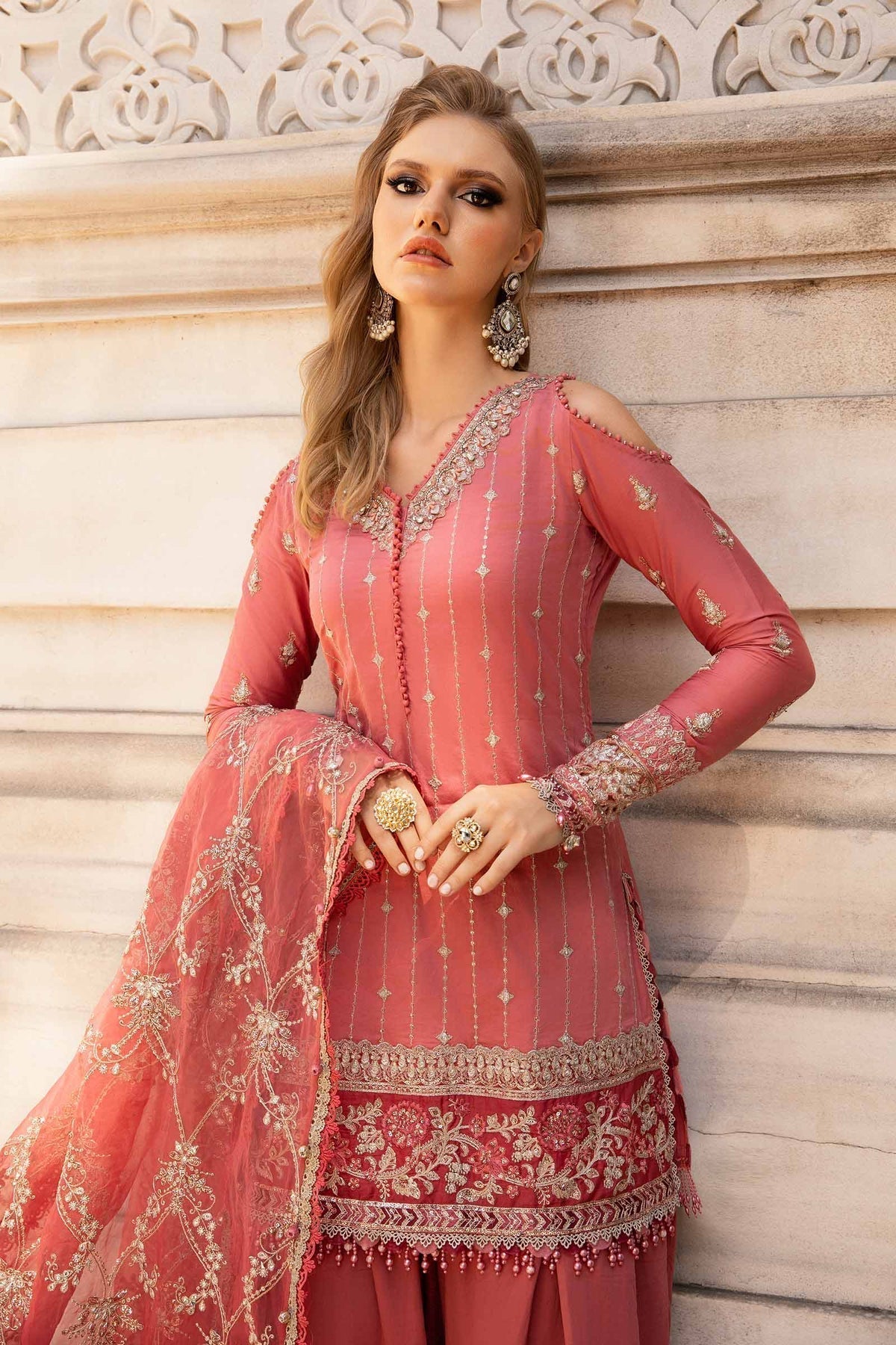 Maria B | Sateen Formals 24 | CST-809 - by - Libasekhas UK - Registered Vendor of : Maria B - 100% Original Designer Dresss