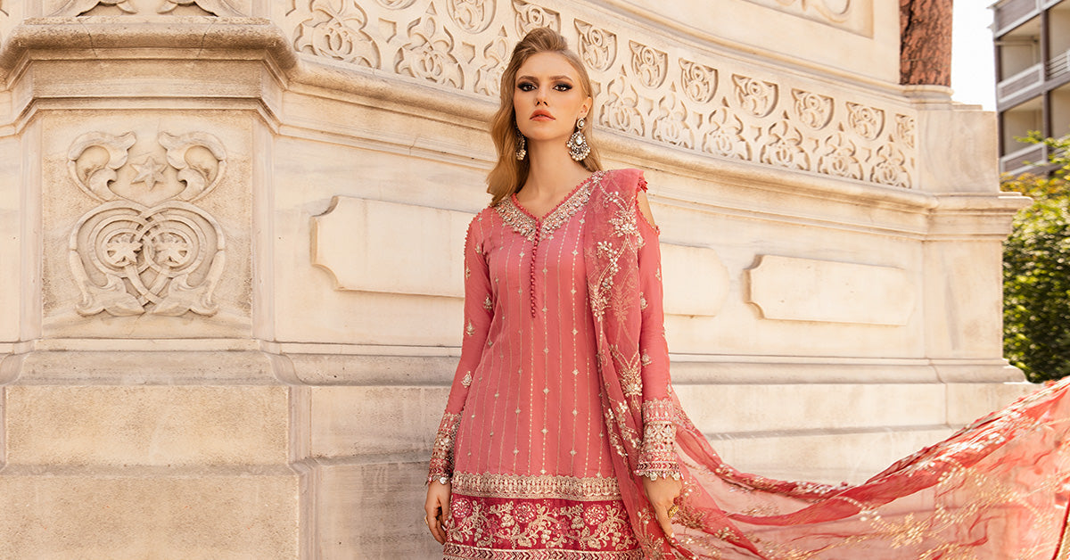 Maria B | Sateen Formals 24 | CST-809 - by - Libasekhas UK - Registered Vendor of : Maria B - 100% Original Designer Dresss
