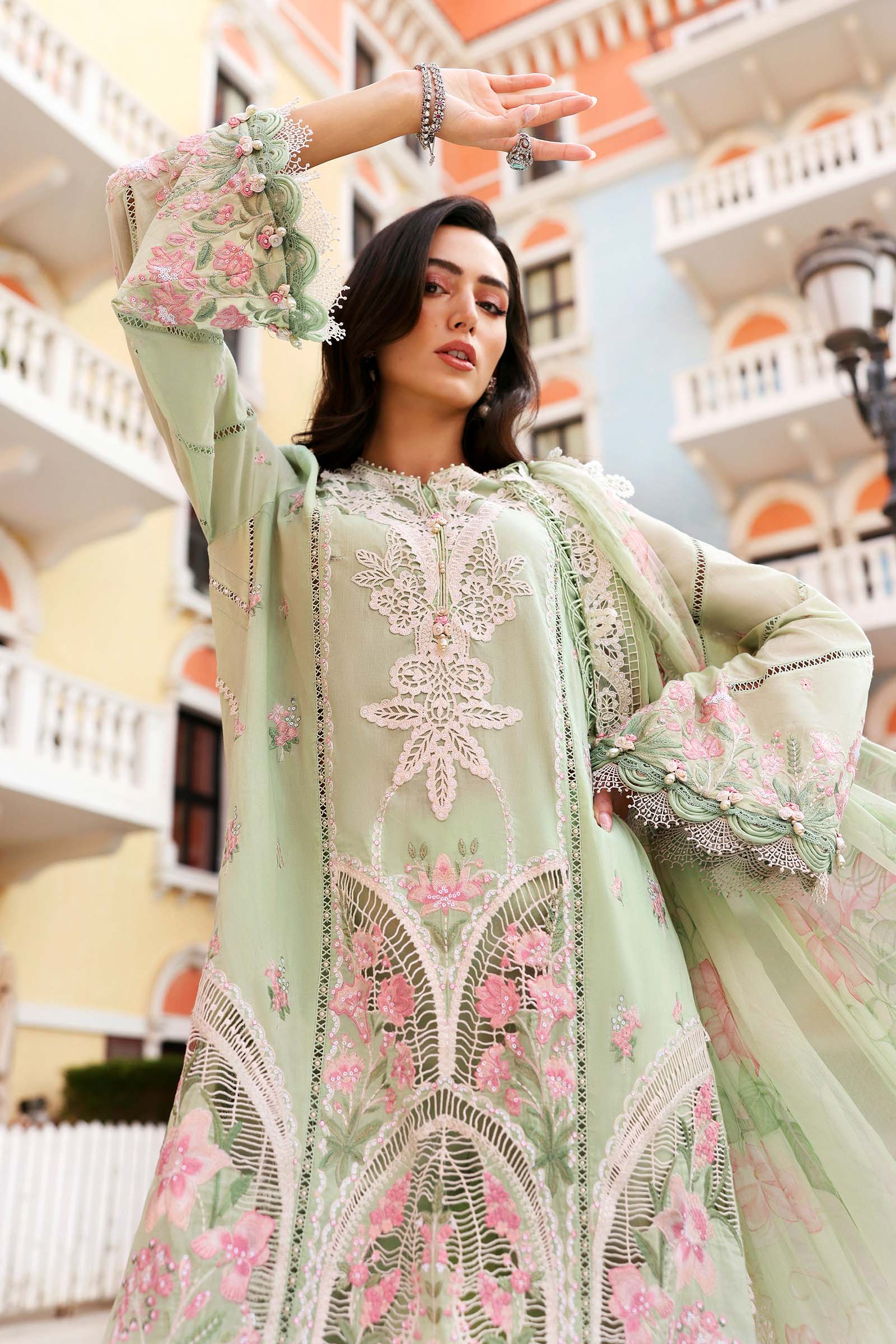 Maria B | Lawn 26 | D-2611-A - by Libasekhas UK - Registered Vendor of : Maria B - 100% Original Designer Dress