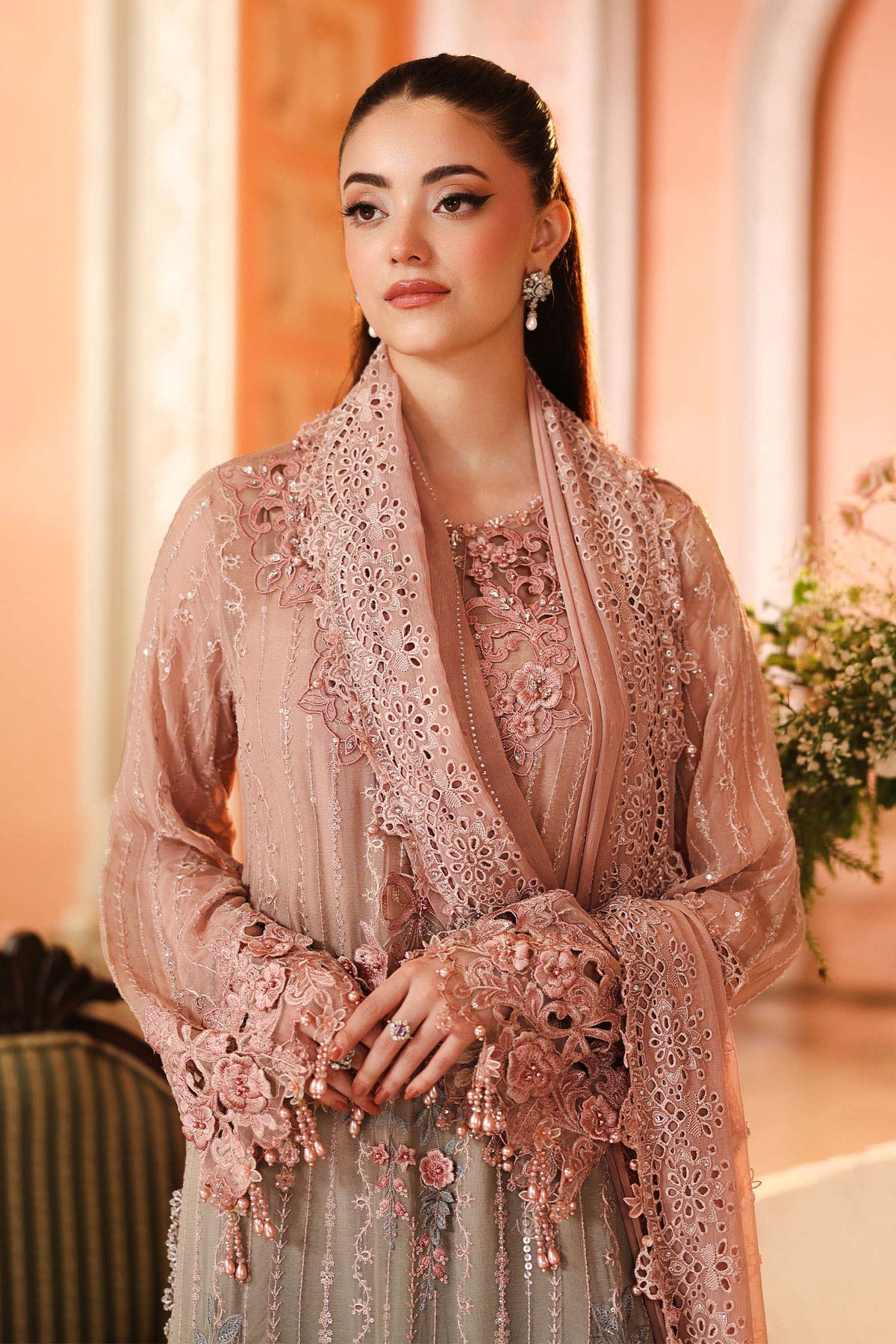 Maria B | Royale Tea Affair | MPC-26-202-Ombre Blossom - by Libasekhas UK - Registered Vendor of : Maria B - 100% Original Designer Dress