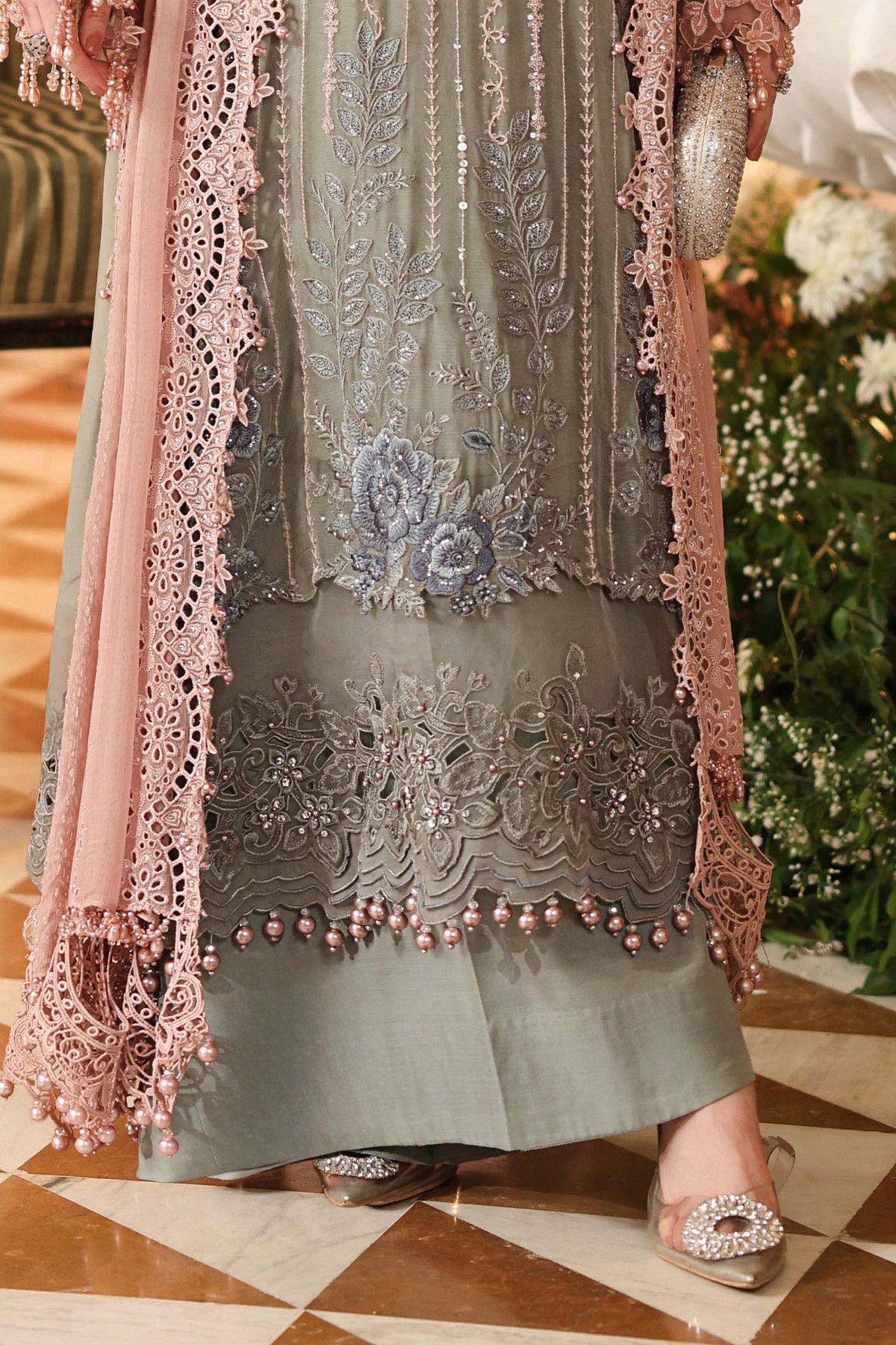 Maria B | Royale Tea Affair | MPC-26-202-Ombre Blossom - by Libasekhas UK - Registered Vendor of : Maria B - 100% Original Designer Dress