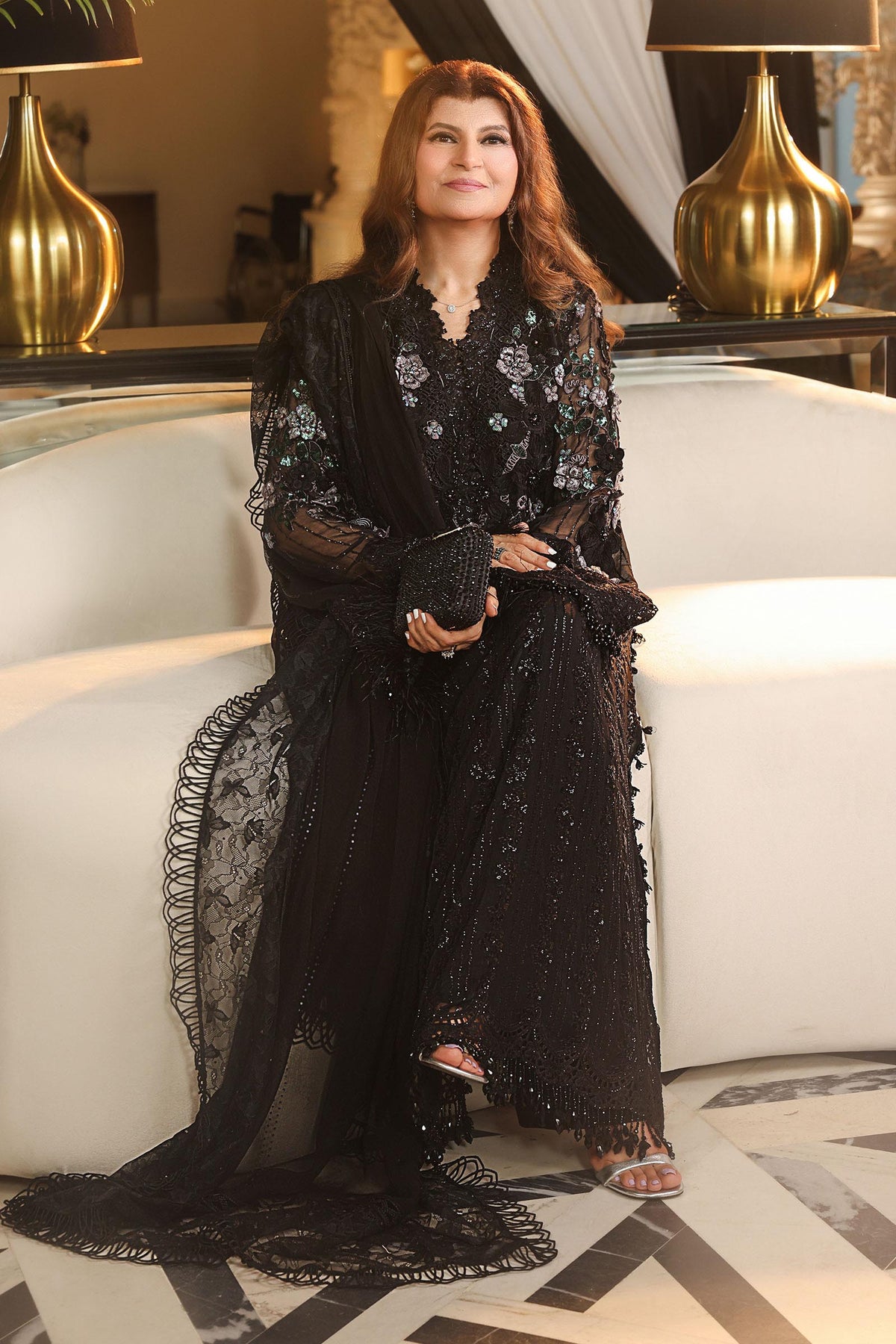 Maria B | Royale Tea Affair | MPC-26-204-Black - by Libasekhas UK - Registered Vendor of : Maria B - 100% Original Designer Dress