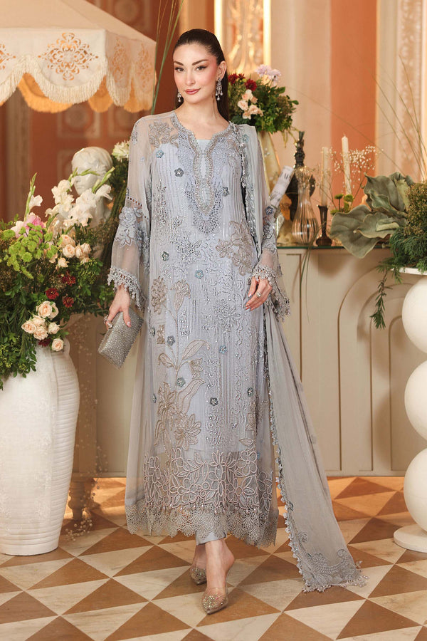 Maria B | Royale Tea Affair | MPC-26-206-Muted Blue - by Libasekhas UK - Registered Vendor of : Maria B - 100% Original Designer Dress