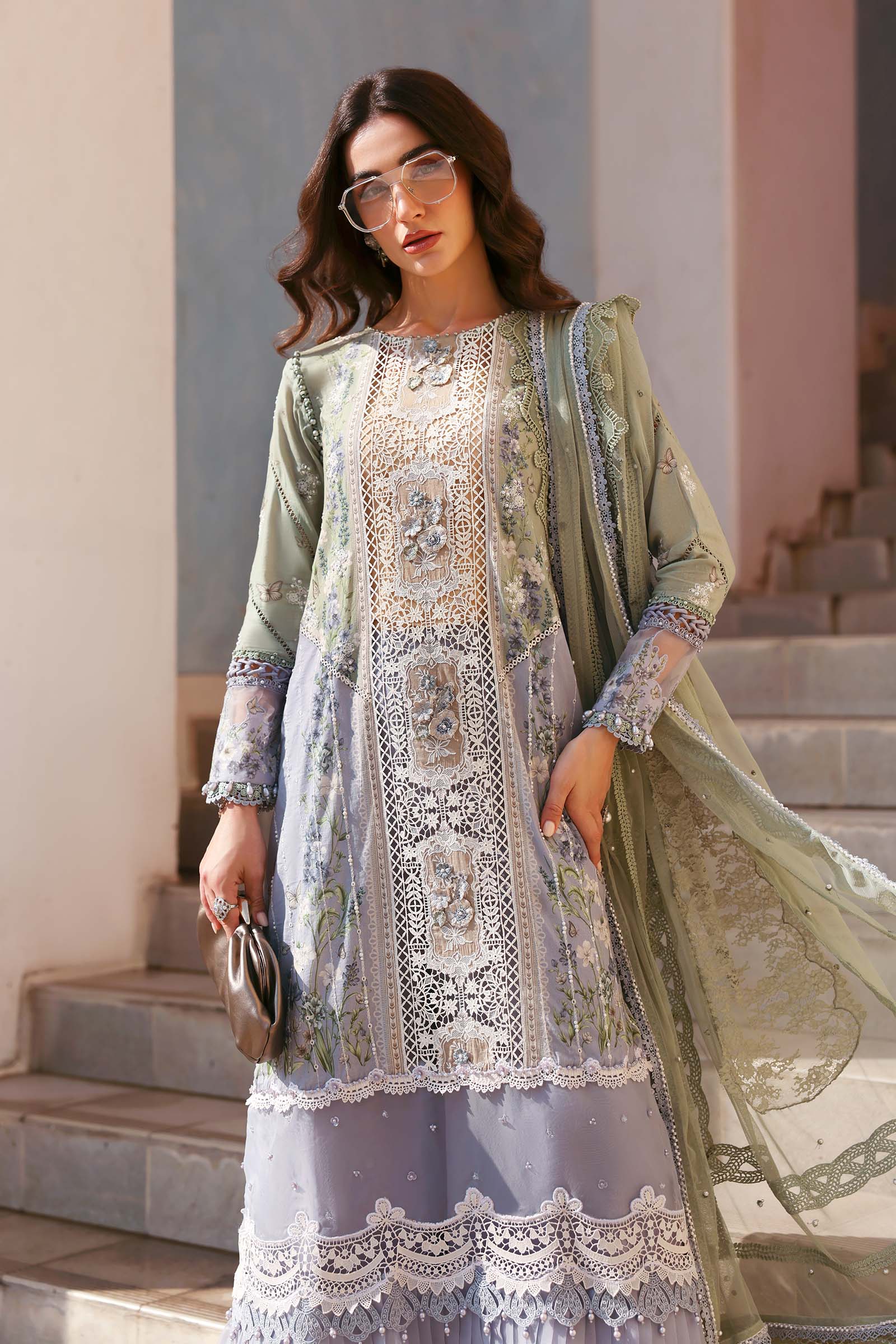 Maria B | Lawn 26 | D-2606-B - by Libasekhas UK - Registered Vendor of : Maria B - 100% Original Designer Dress