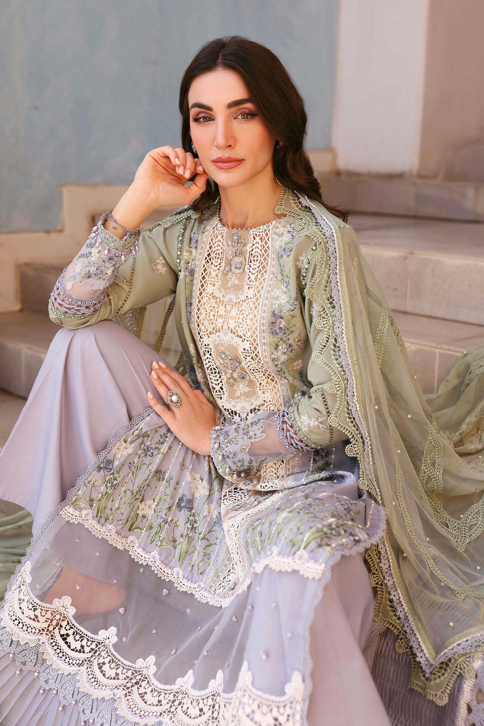 Maria B | Lawn 26 | D-2606-B - by Libasekhas UK - Registered Vendor of : Maria B - 100% Original Designer Dress