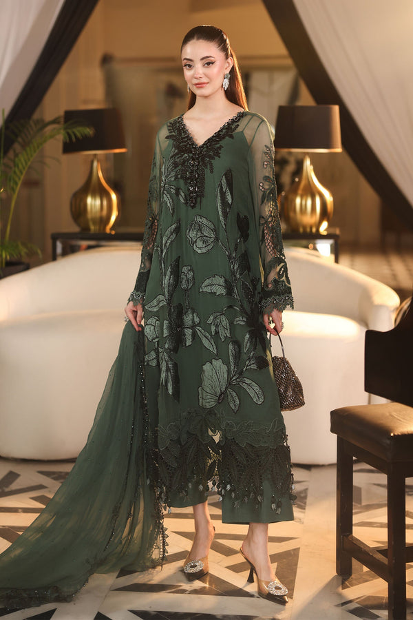 Maria B | Royale Tea Affair | MPC-26-207-Pine Green - by Libasekhas UK - Registered Vendor of : Maria B - 100% Original Designer Dress