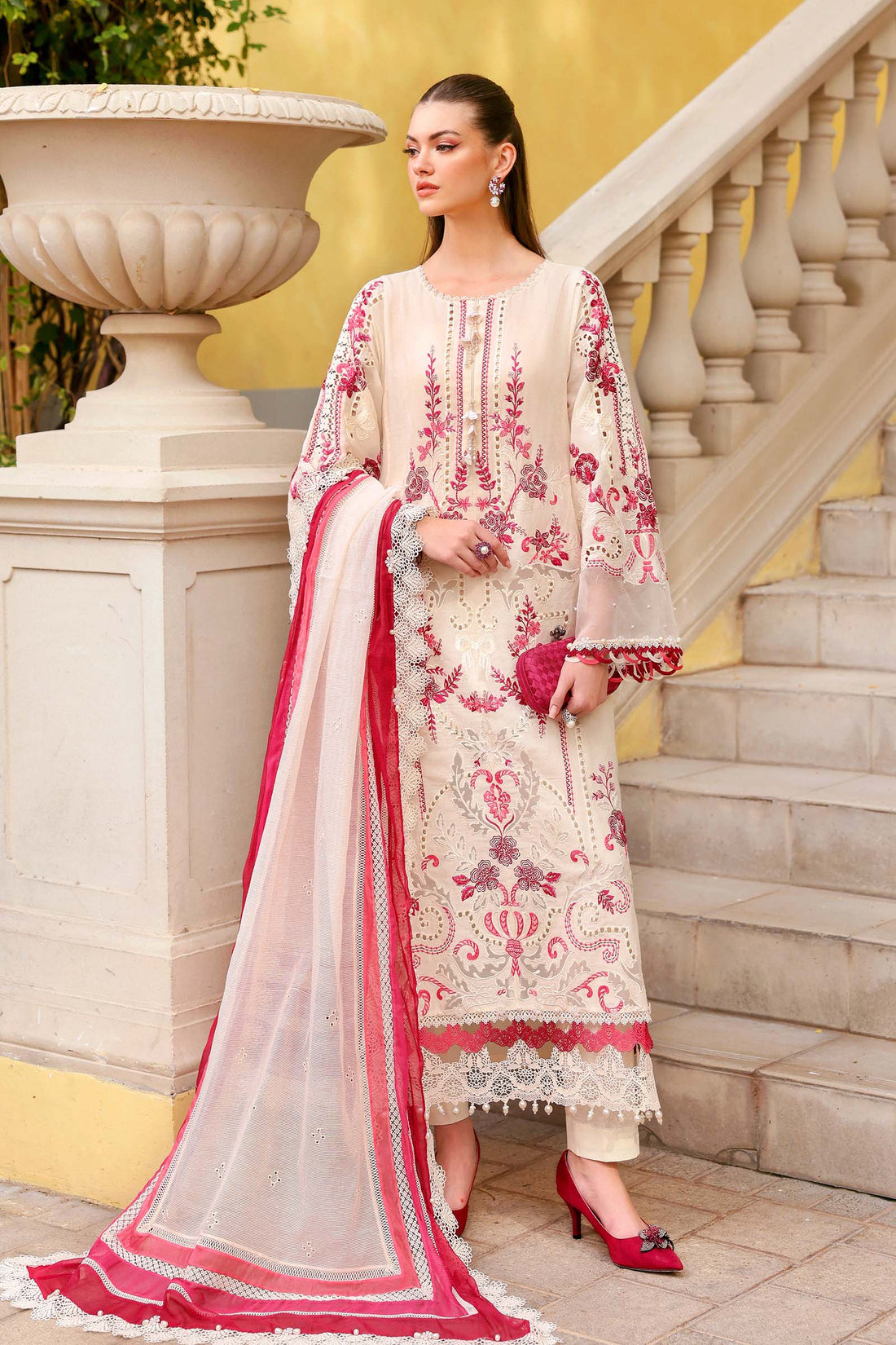 Maria B | Lawn 26 | D-2609-A - by Libasekhas UK - Registered Vendor of : Maria B - 100% Original Designer Dress