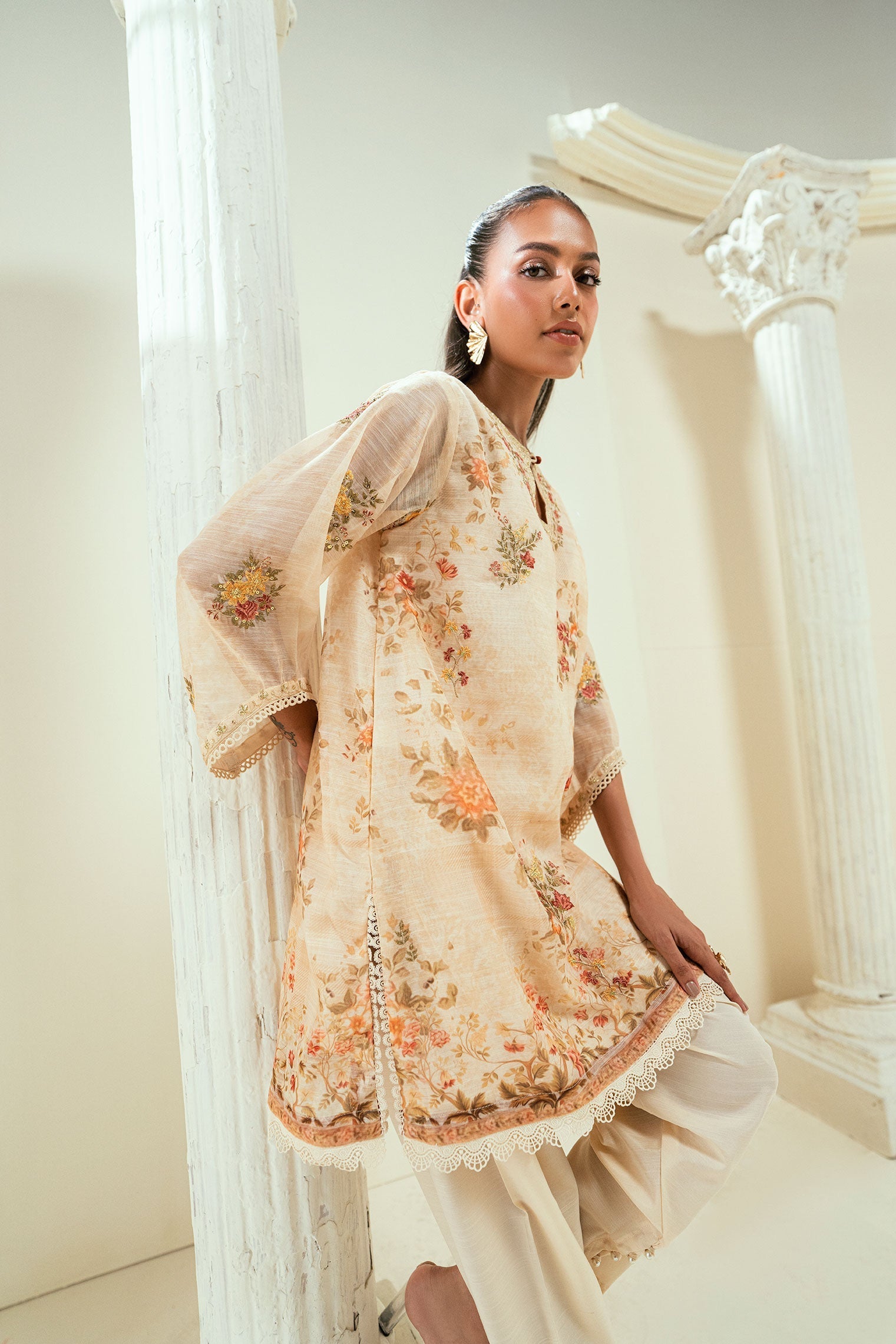 Dhanak | Signature Pret | SS24DA-2586 BEIGE - by - Libasekhas UK - Registered Vendor of : Dhanak - 100% Original Designer Dresss
