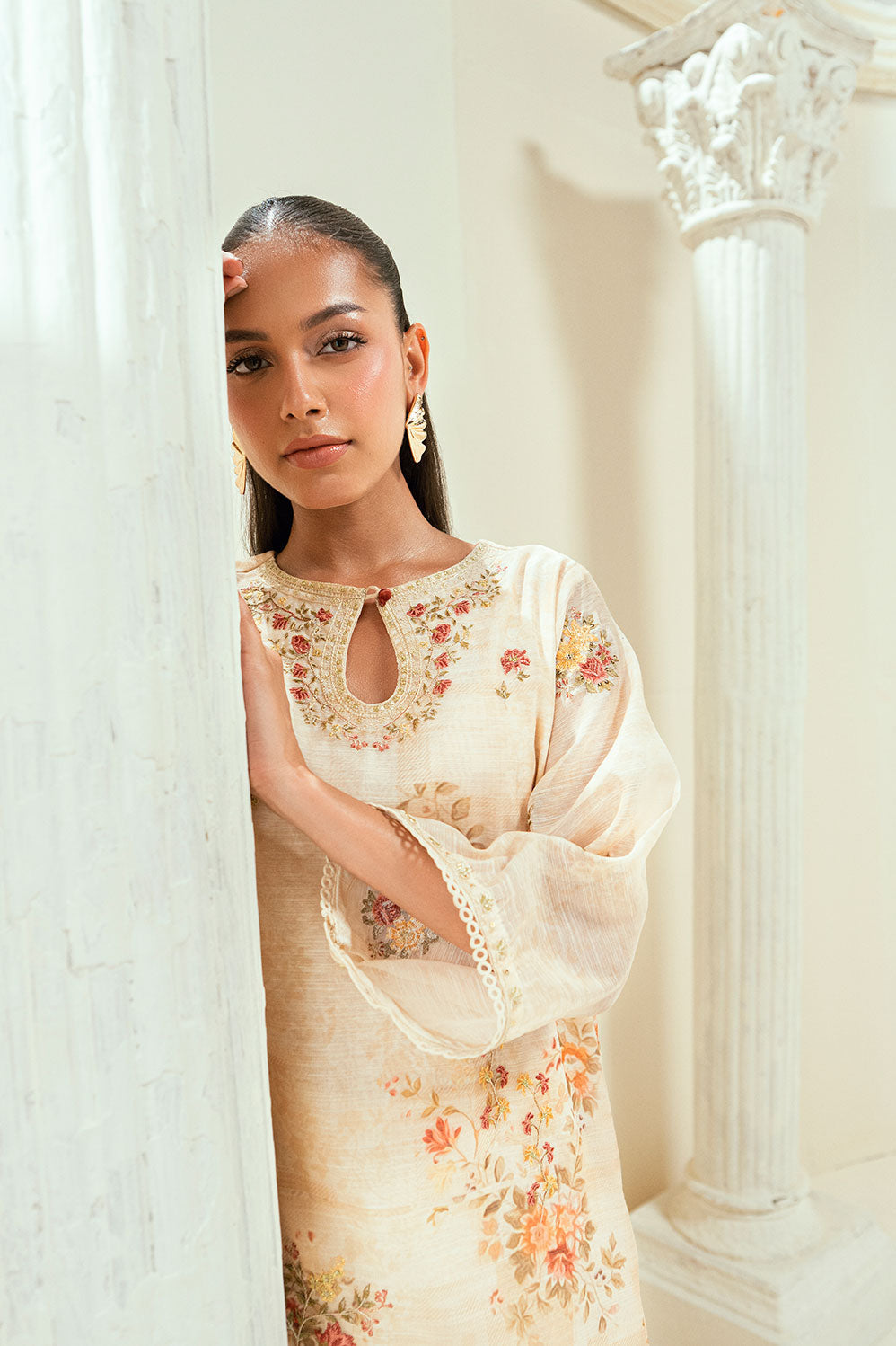 Dhanak | Signature Pret | SS24DA-2586 BEIGE - by - Libasekhas UK - Registered Vendor of : Dhanak - 100% Original Designer Dresss