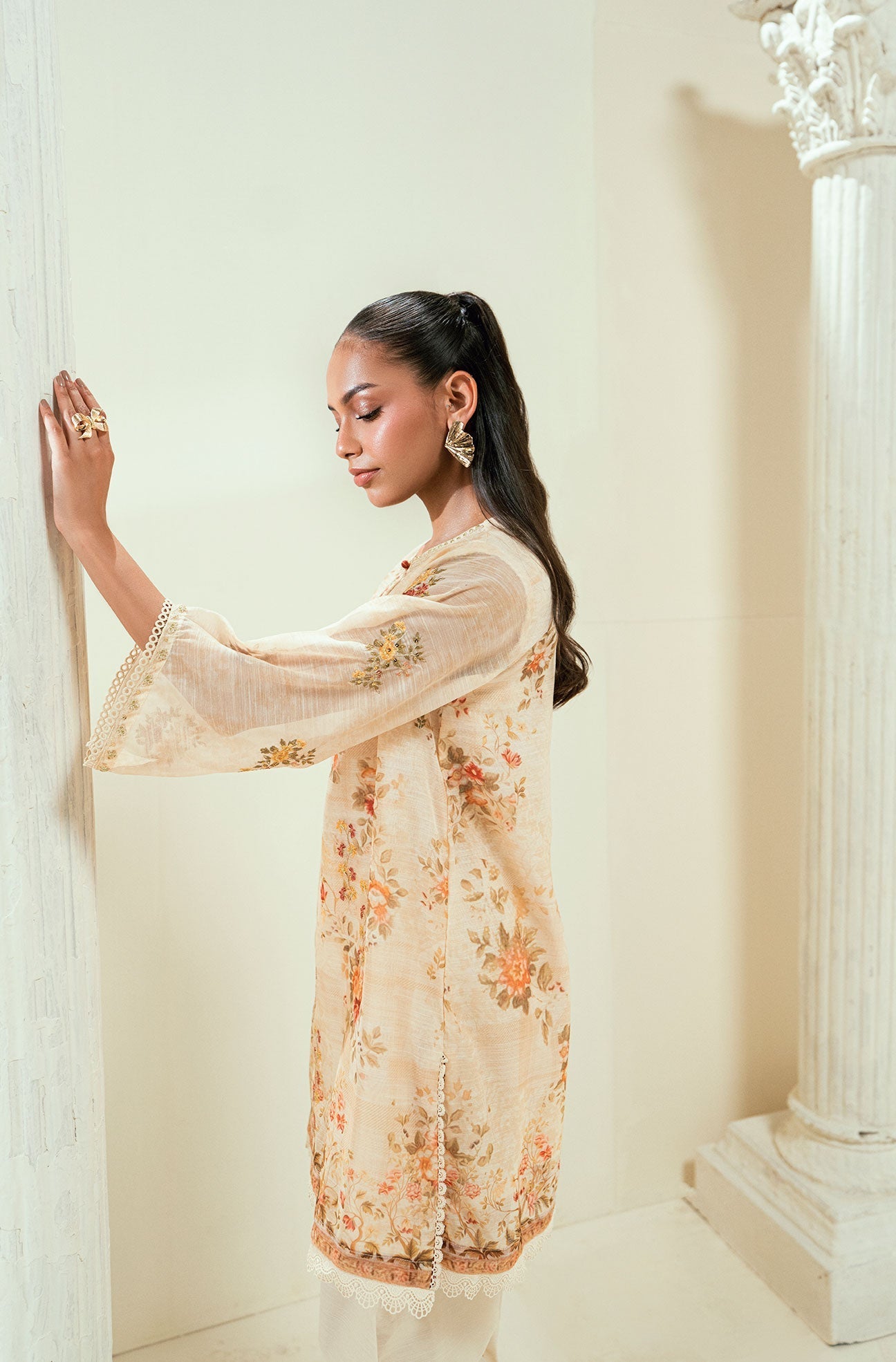 Dhanak | Signature Pret | SS24DA-2586 BEIGE - by - Libasekhas UK - Registered Vendor of : Dhanak - 100% Original Designer Dresss