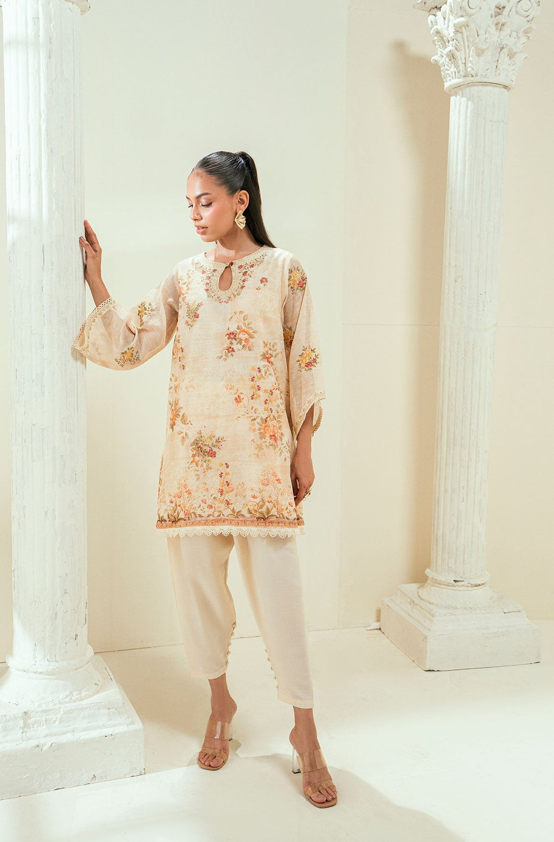 Dhanak | Signature Pret | SS24DA-2586 BEIGE - by - Libasekhas UK - Registered Vendor of : Dhanak - 100% Original Designer Dresss