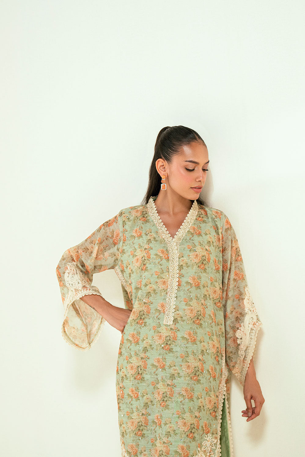 Dhanak | Signature Pret | SS24DA-2590 GREEN - by - Libasekhas UK - Registered Vendor of : Dhanak - 100% Original Designer Dresss