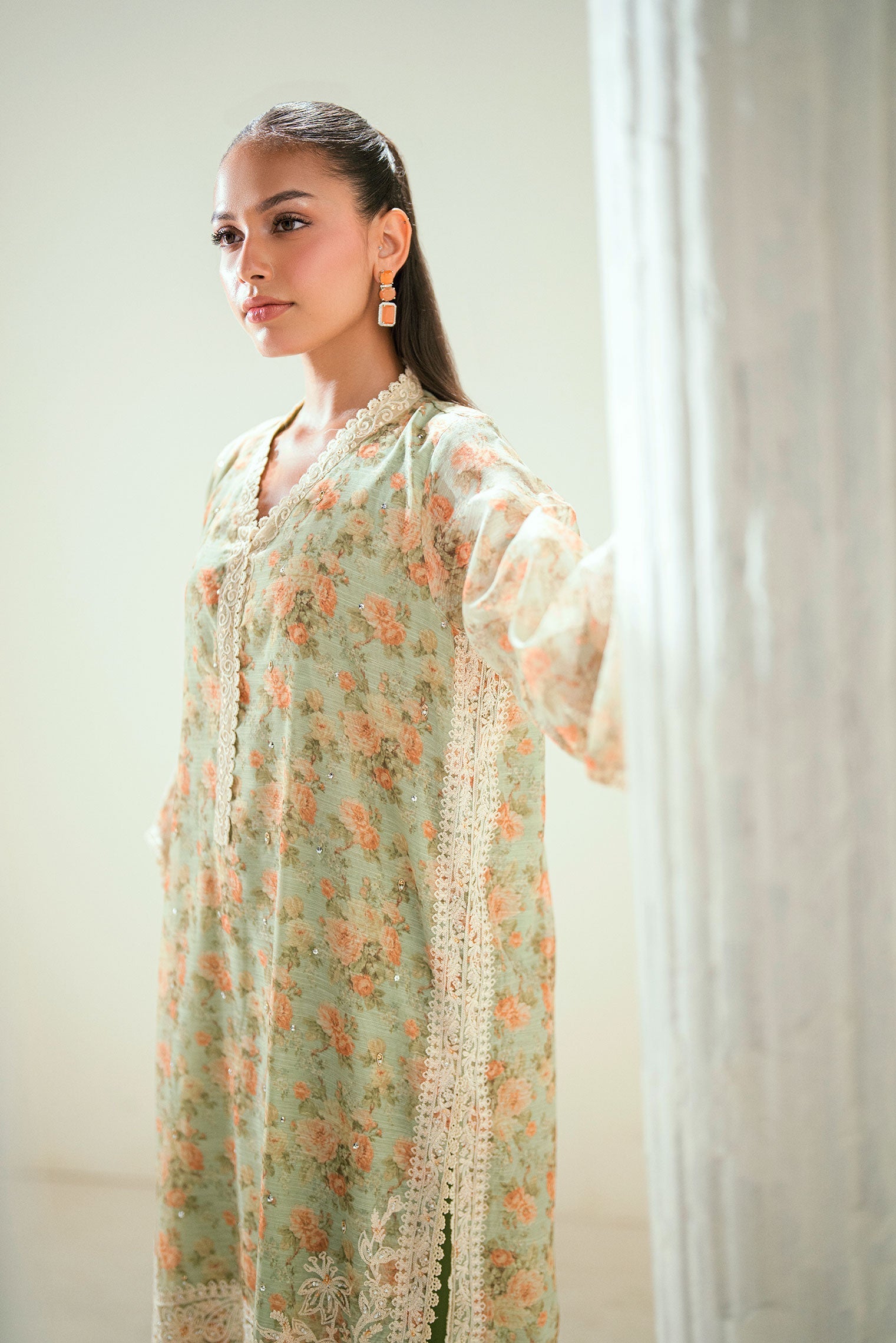Dhanak | Signature Pret | SS24DA-2590 GREEN - by - Libasekhas UK - Registered Vendor of : Dhanak - 100% Original Designer Dresss