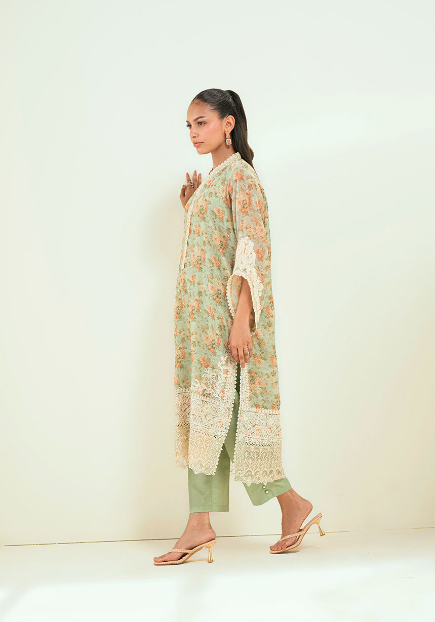 Dhanak | Signature Pret | SS24DA-2590 GREEN - by - Libasekhas UK - Registered Vendor of : Dhanak - 100% Original Designer Dresss