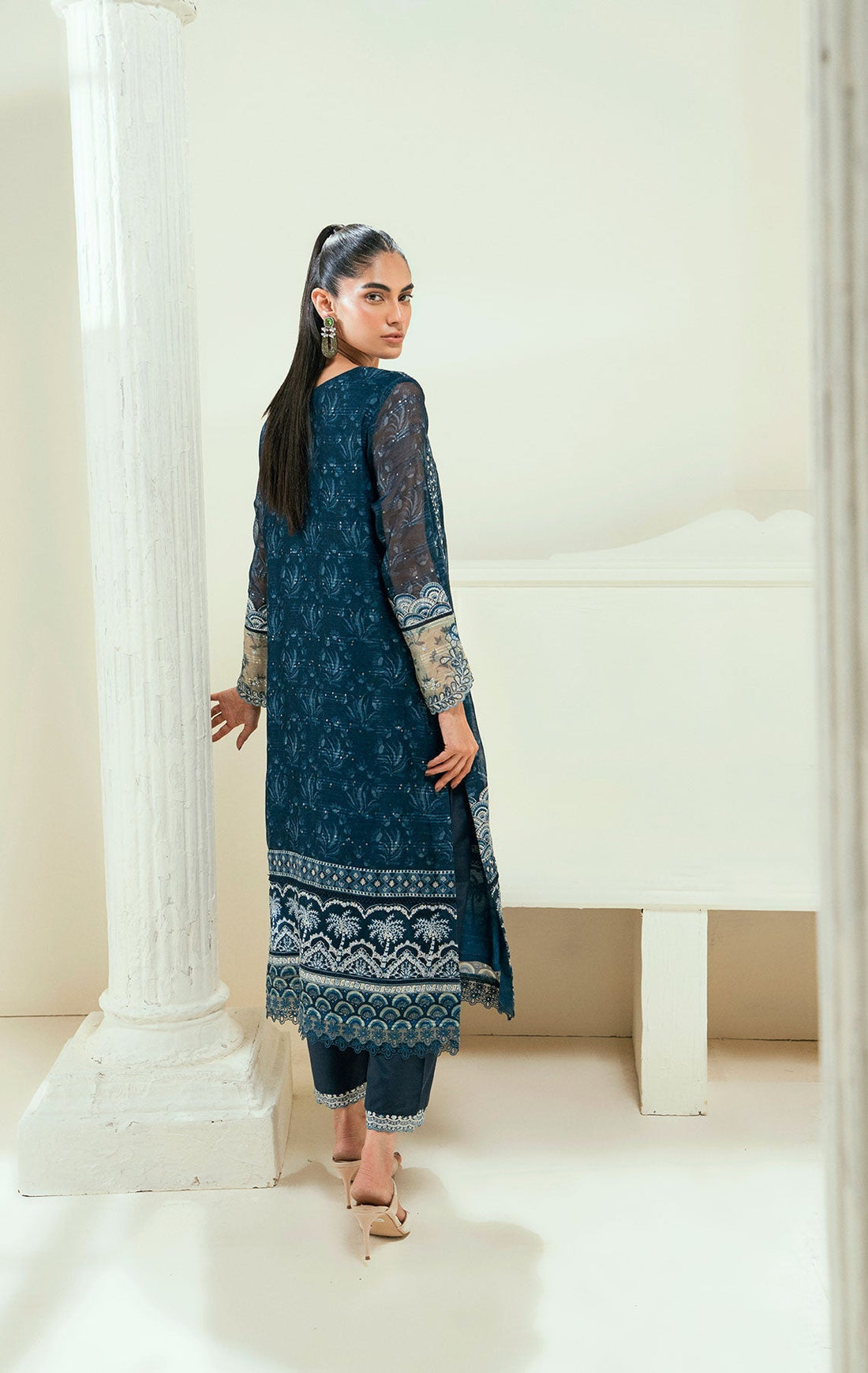 Dhanak | Signature Pret | SS25DA-2695 NAVY BLUE - by - Libasekhas UK - Registered Vendor of : Dhanak - 100% Original Designer Dresss