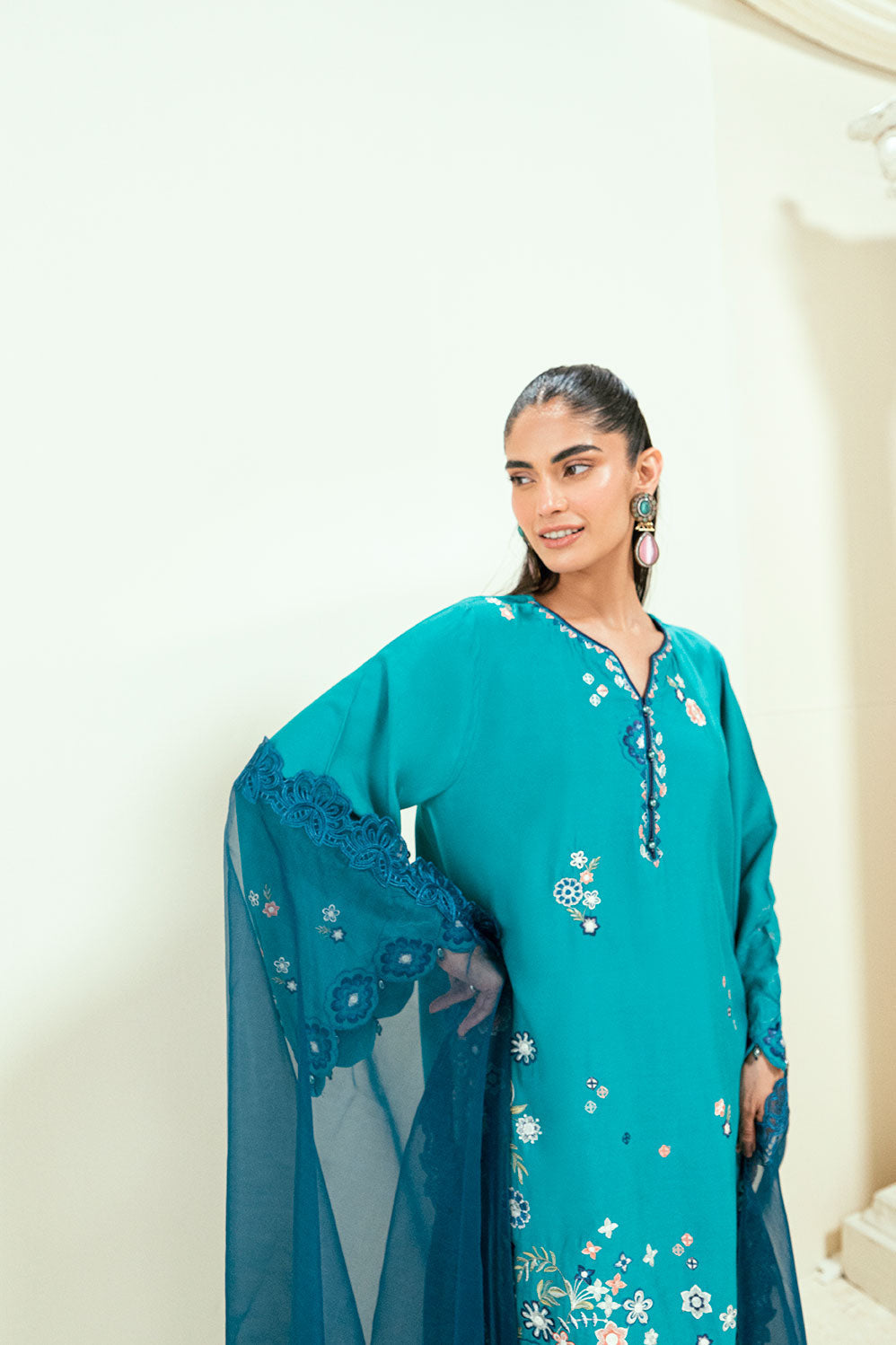 Dhanak | Signature Pret | SS25DA-2699 C-GREEN - by - Libasekhas UK - Registered Vendor of : Dhanak - 100% Original Designer Dresss
