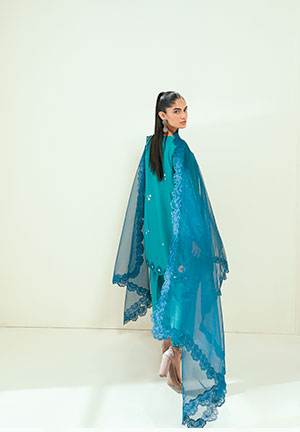 Dhanak | Signature Pret | SS25DA-2699 C-GREEN - by - Libasekhas UK - Registered Vendor of : Dhanak - 100% Original Designer Dresss