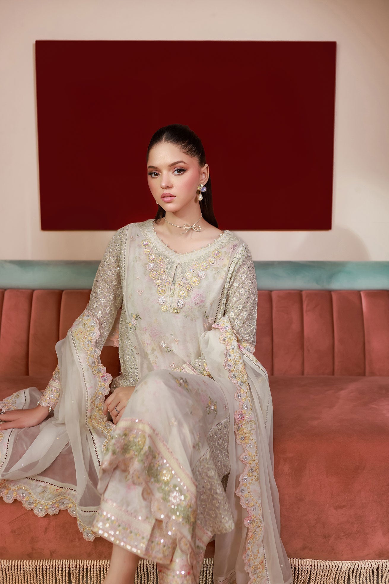 Dhanak | Chiffon Pret | SS25DA-2711 - by - Libasekhas UK - Registered Vendor of : Dhanak - 100% Original Designer Dresss