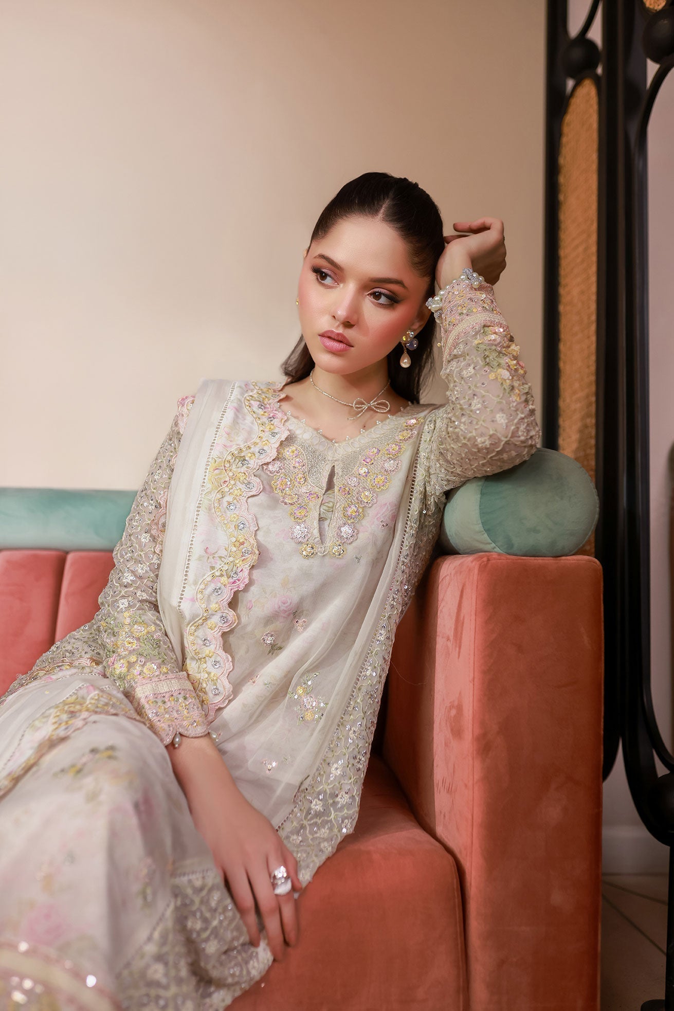 Dhanak | Chiffon Pret | SS25DA-2711 - by - Libasekhas UK - Registered Vendor of : Dhanak - 100% Original Designer Dresss