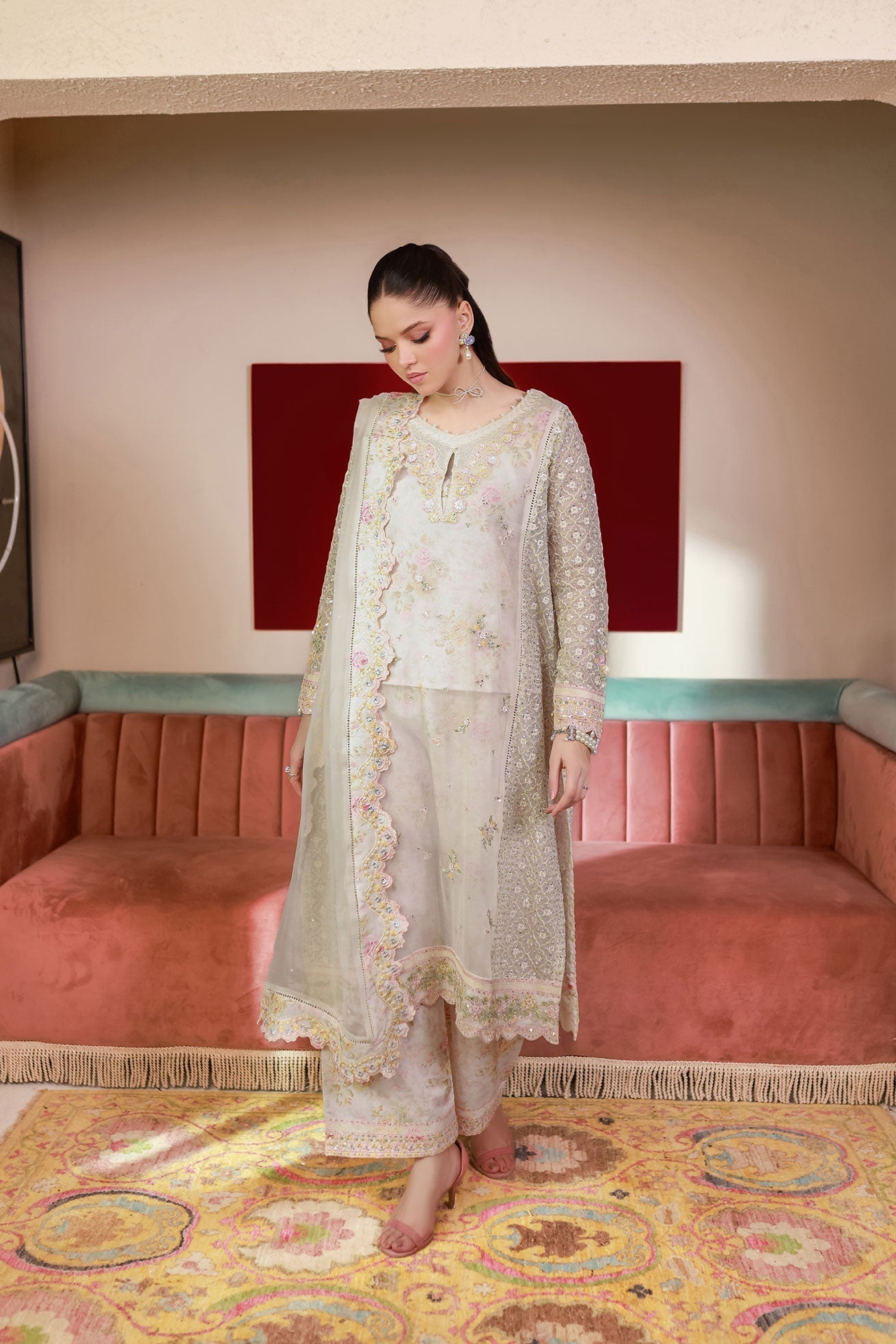 Dhanak | Chiffon Pret | SS25DA-2711 - by - Libasekhas UK - Registered Vendor of : Dhanak - 100% Original Designer Dresss