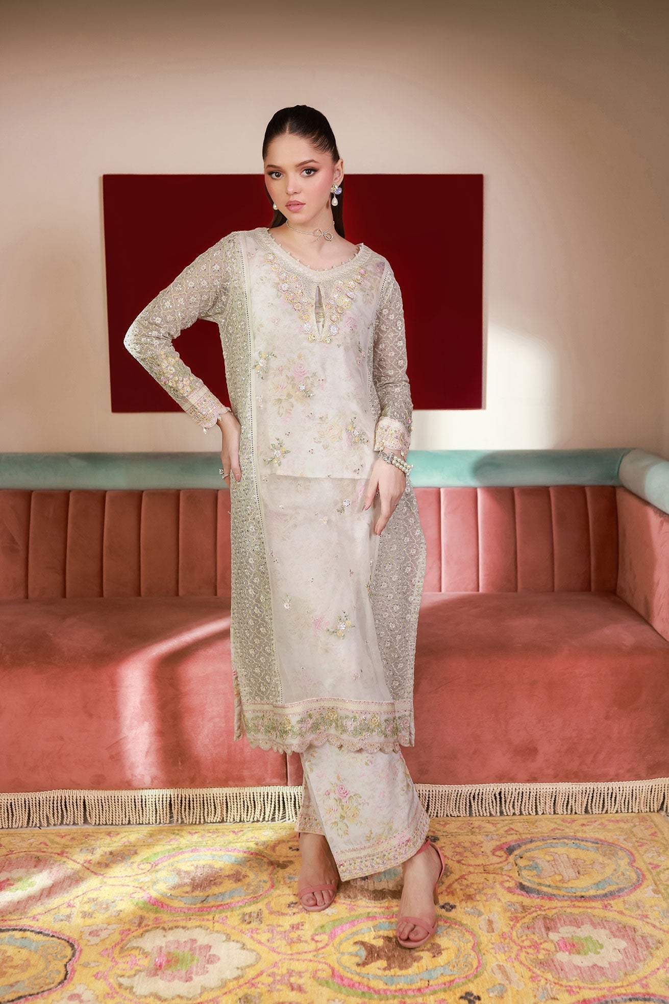 Dhanak | Chiffon Pret | SS25DA-2711 - by - Libasekhas UK - Registered Vendor of : Dhanak - 100% Original Designer Dresss