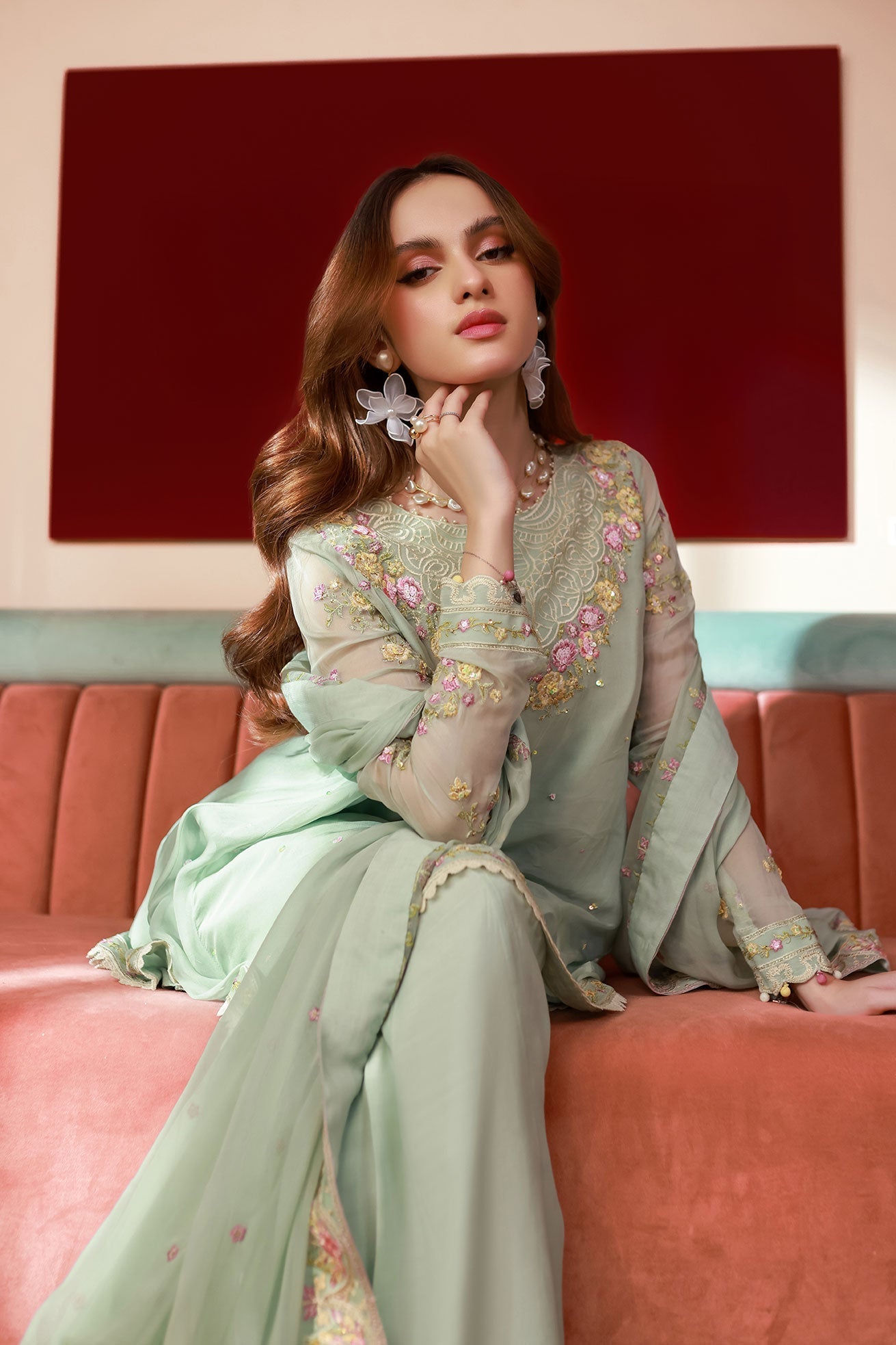Dhanak | Chiffon Pret | SS25DA-2712 - by - Libasekhas UK - Registered Vendor of : Dhanak - 100% Original Designer Dresss