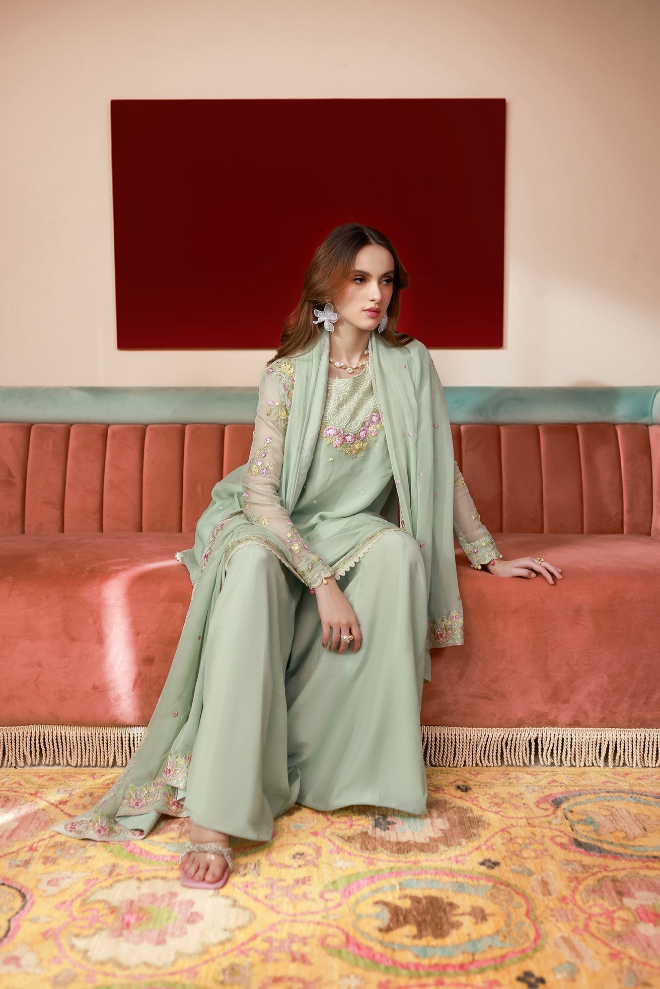 Dhanak | Chiffon Pret | SS25DA-2712 - by - Libasekhas UK - Registered Vendor of : Dhanak - 100% Original Designer Dresss