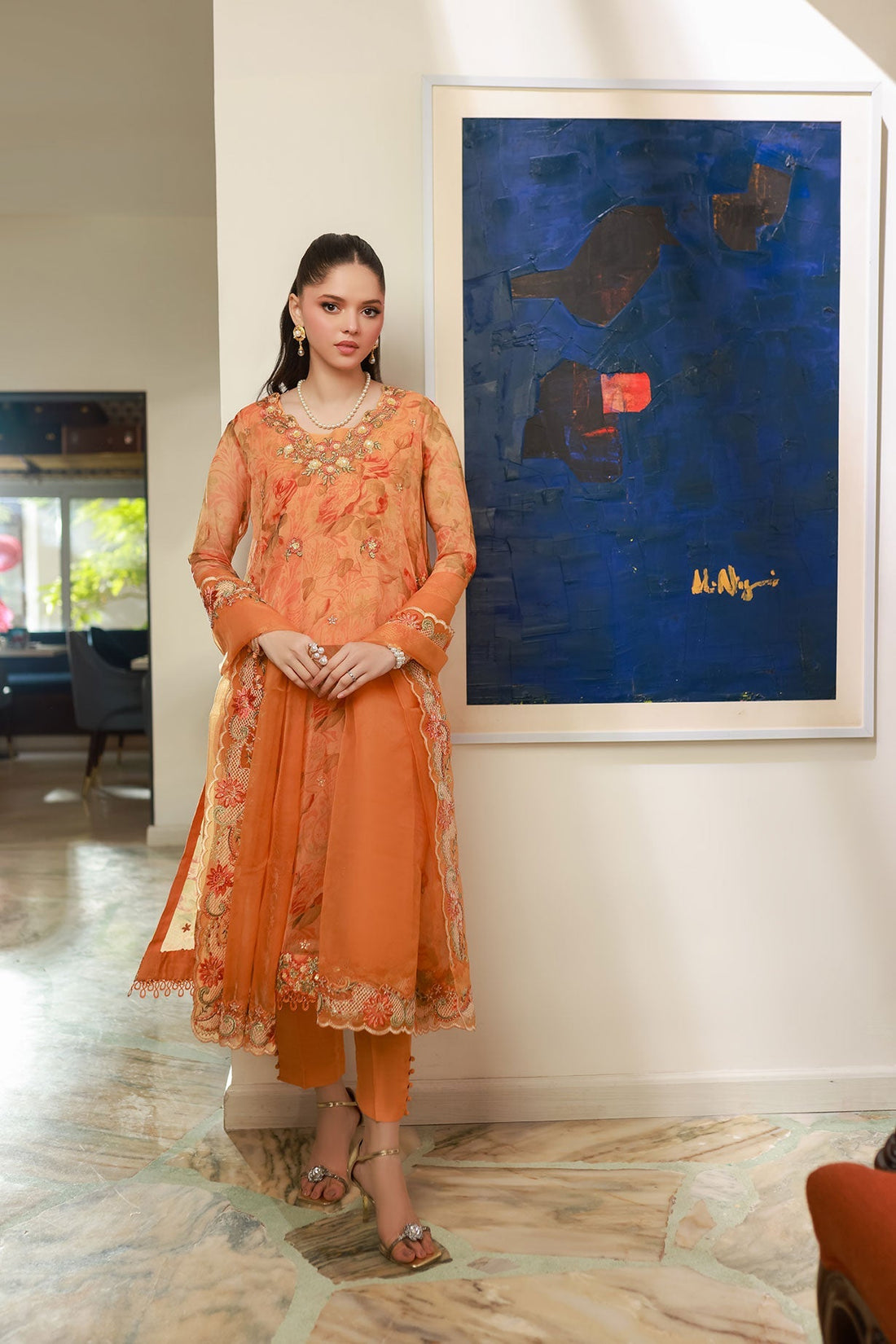 Dhanak | Chiffon Pret |  SS25DA-2716 - by - Libasekhas UK - Registered Vendor of : Dhanak - 100% Original Designer Dresss