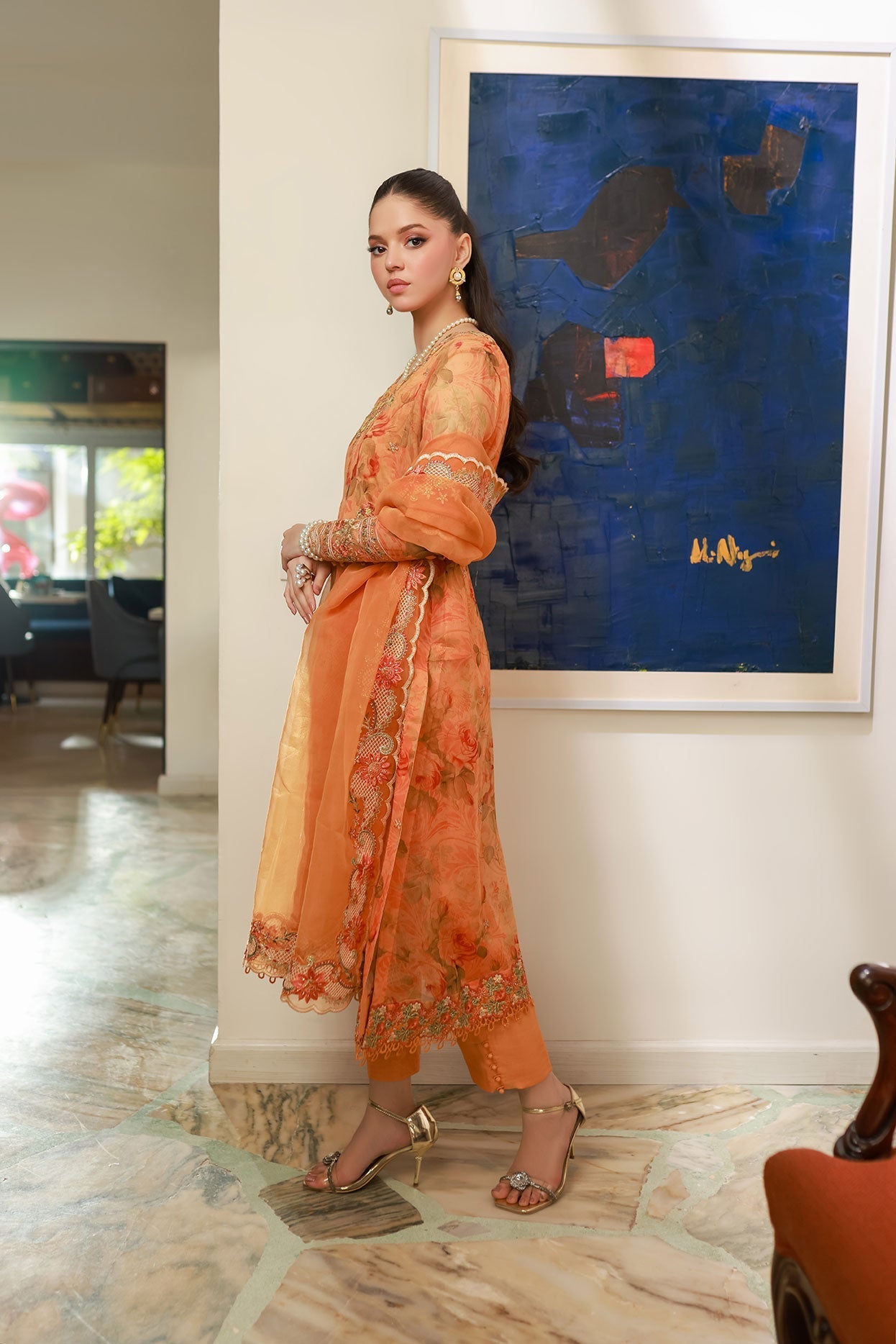 Dhanak | Chiffon Pret |  SS25DA-2716 - by - Libasekhas UK - Registered Vendor of : Dhanak - 100% Original Designer Dresss