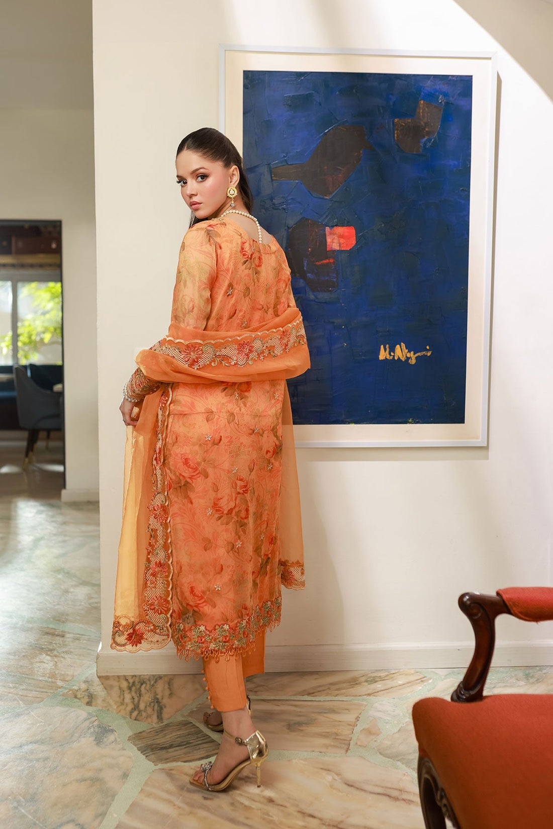 Dhanak | Chiffon Pret |  SS25DA-2716 - by - Libasekhas UK - Registered Vendor of : Dhanak - 100% Original Designer Dresss