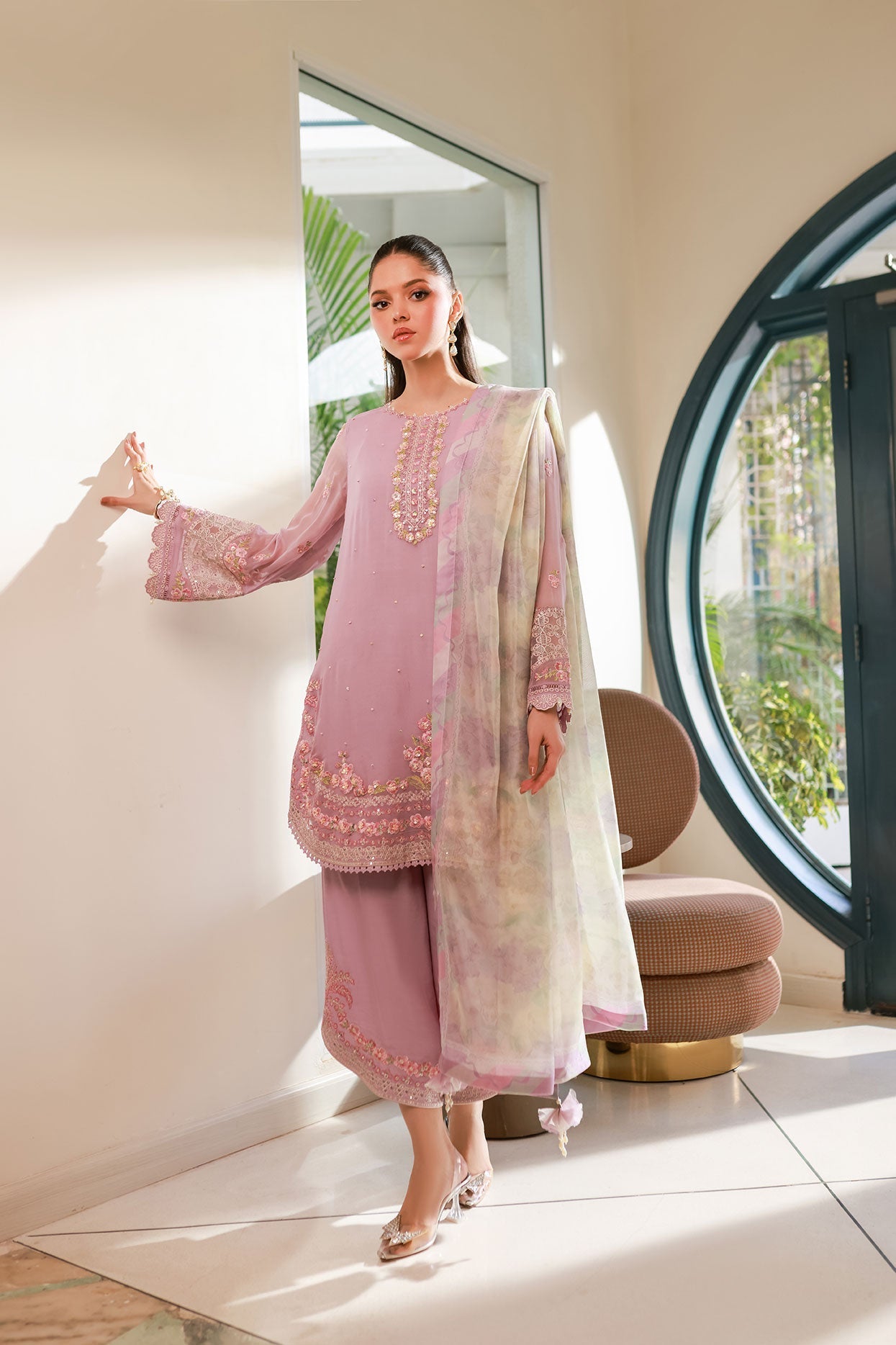 Dhanak | Chiffon Pret | SS25DA-2718 - by - Libasekhas UK - Registered Vendor of : Hoorain Designer Wear - 100% Original Designer Dresss