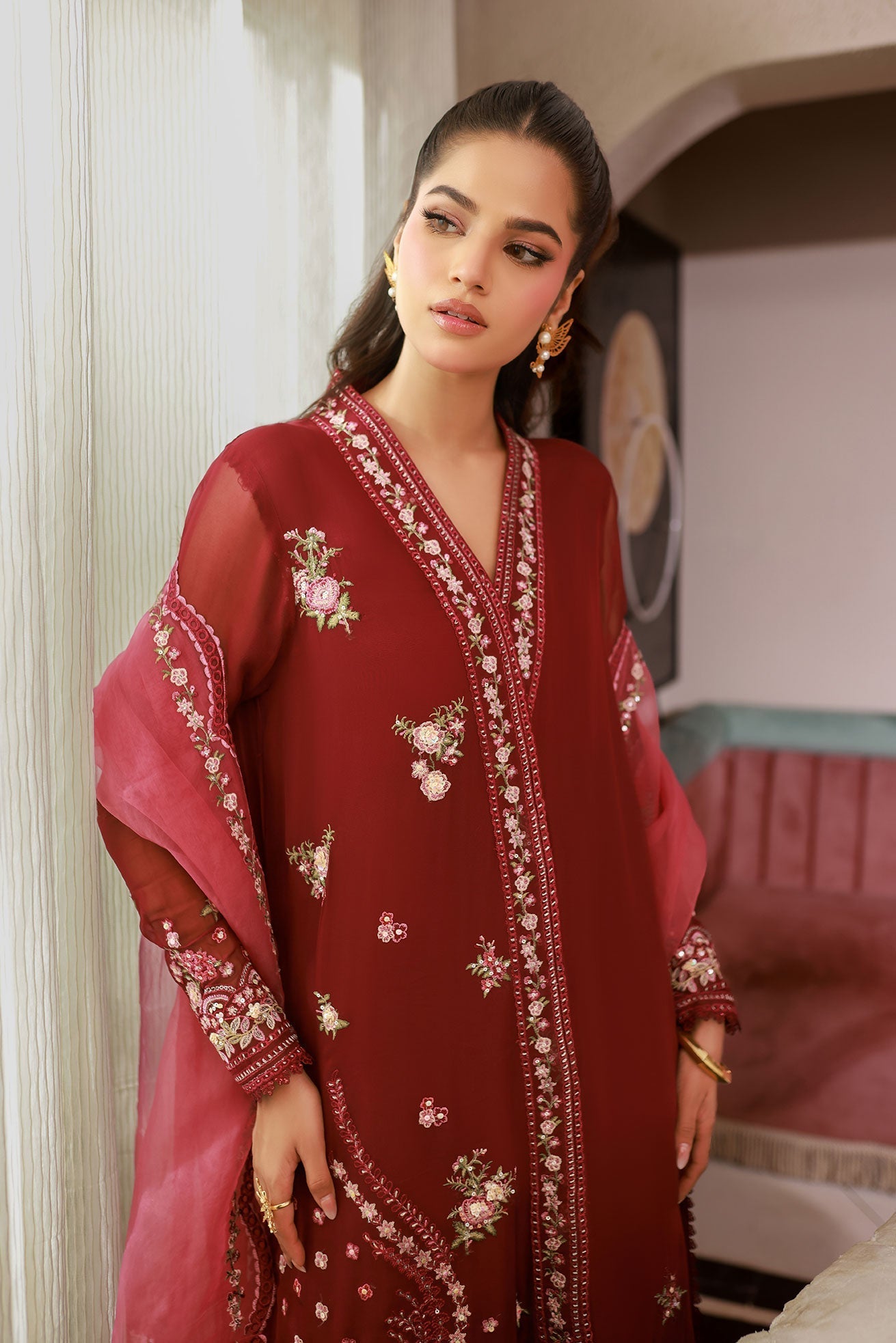 Dhanak | Chiffon Pret | SS25DA-2719 - by - Libasekhas UK - Registered Vendor of : Dhanak - 100% Original Designer Dresss