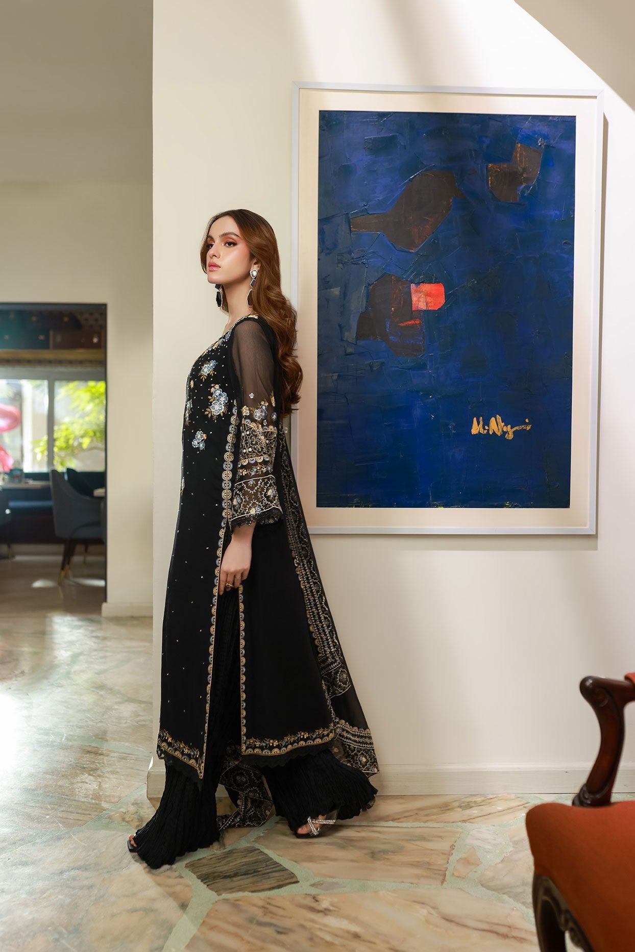 Dhanak | Chiffon Pret | SS25DA-2720 - by - Libasekhas UK - Registered Vendor of : Dhanak - 100% Original Designer Dresss