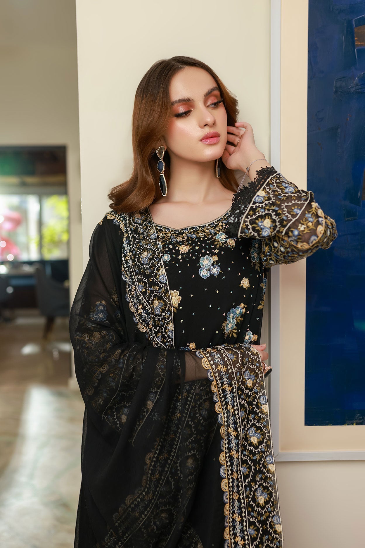 Dhanak | Chiffon Pret | SS25DA-2720 - by - Libasekhas UK - Registered Vendor of : Dhanak - 100% Original Designer Dresss