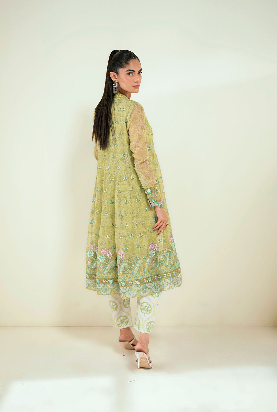 Dhanak | Signature Pret | SS25DA-2729 L-GREEN - by - Libasekhas UK - Registered Vendor of : Dhanak - 100% Original Designer Dresss